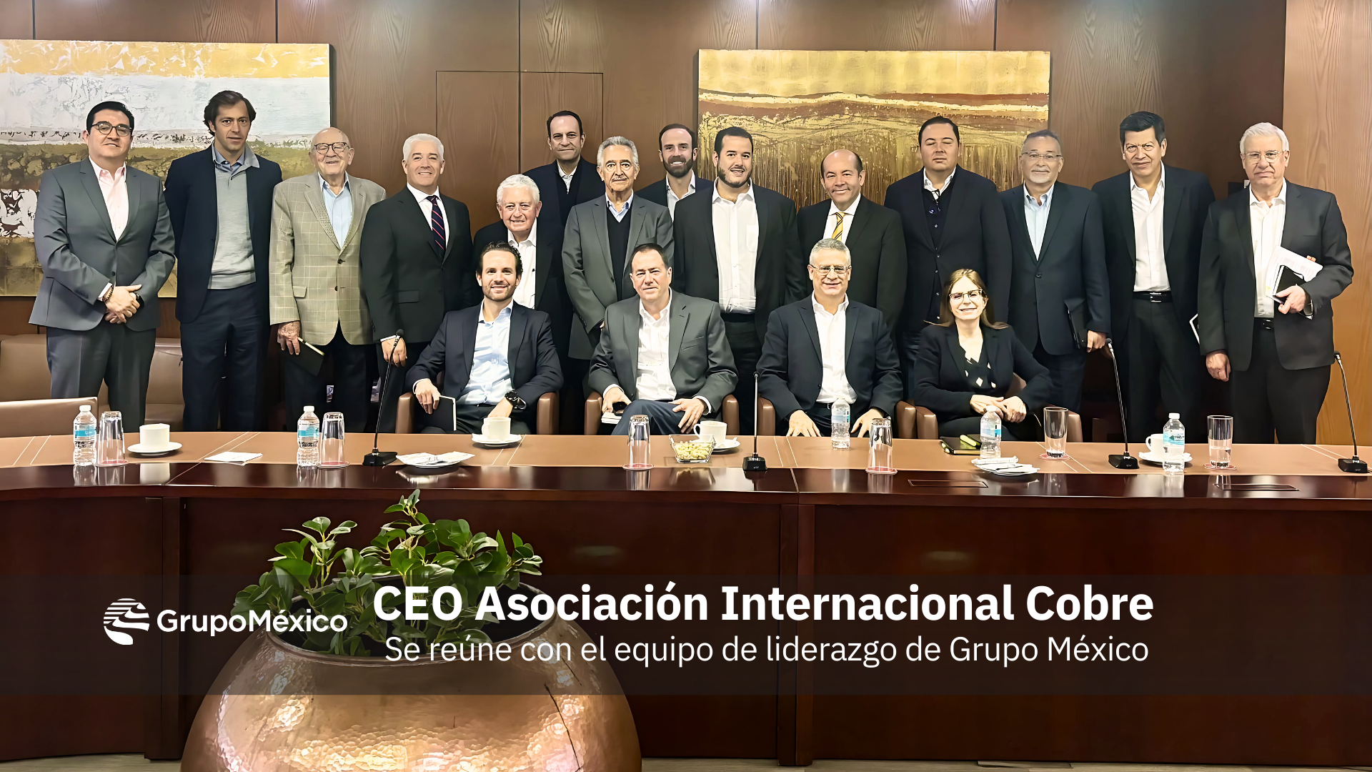 Presidente de la Asociación Internacional del Cobre se reúne con el equipo de liderazgo de Grupo México