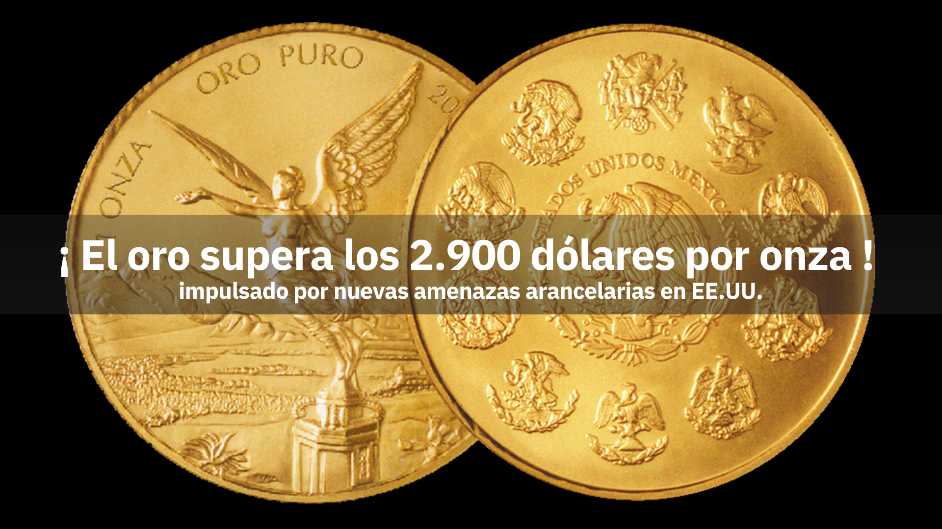 ¡ El oro supera los 2,900 dólares por onza !