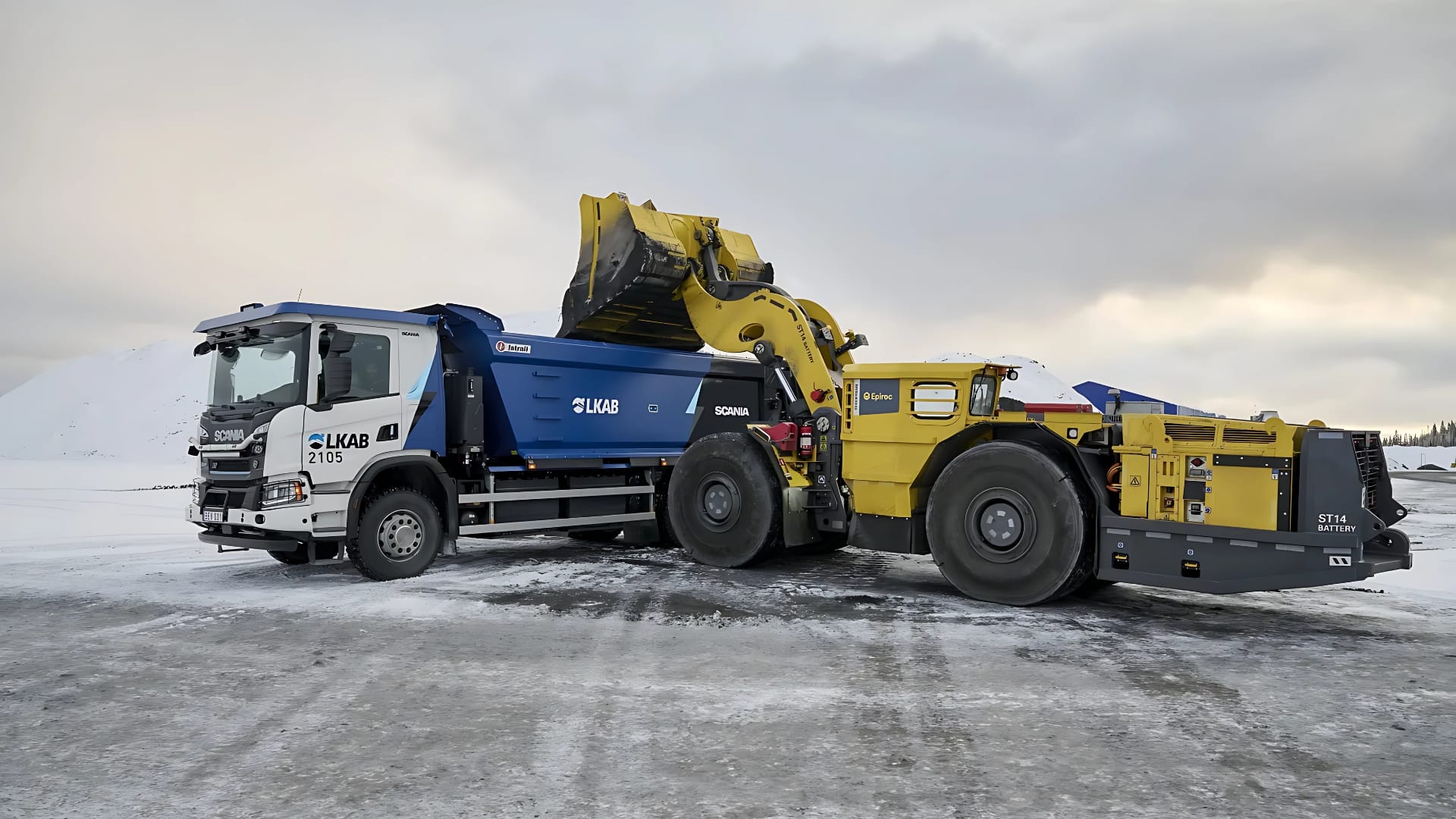 LKAB concluye pruebas del camión eléctrico Scania Heavy Tipper en Malmberget