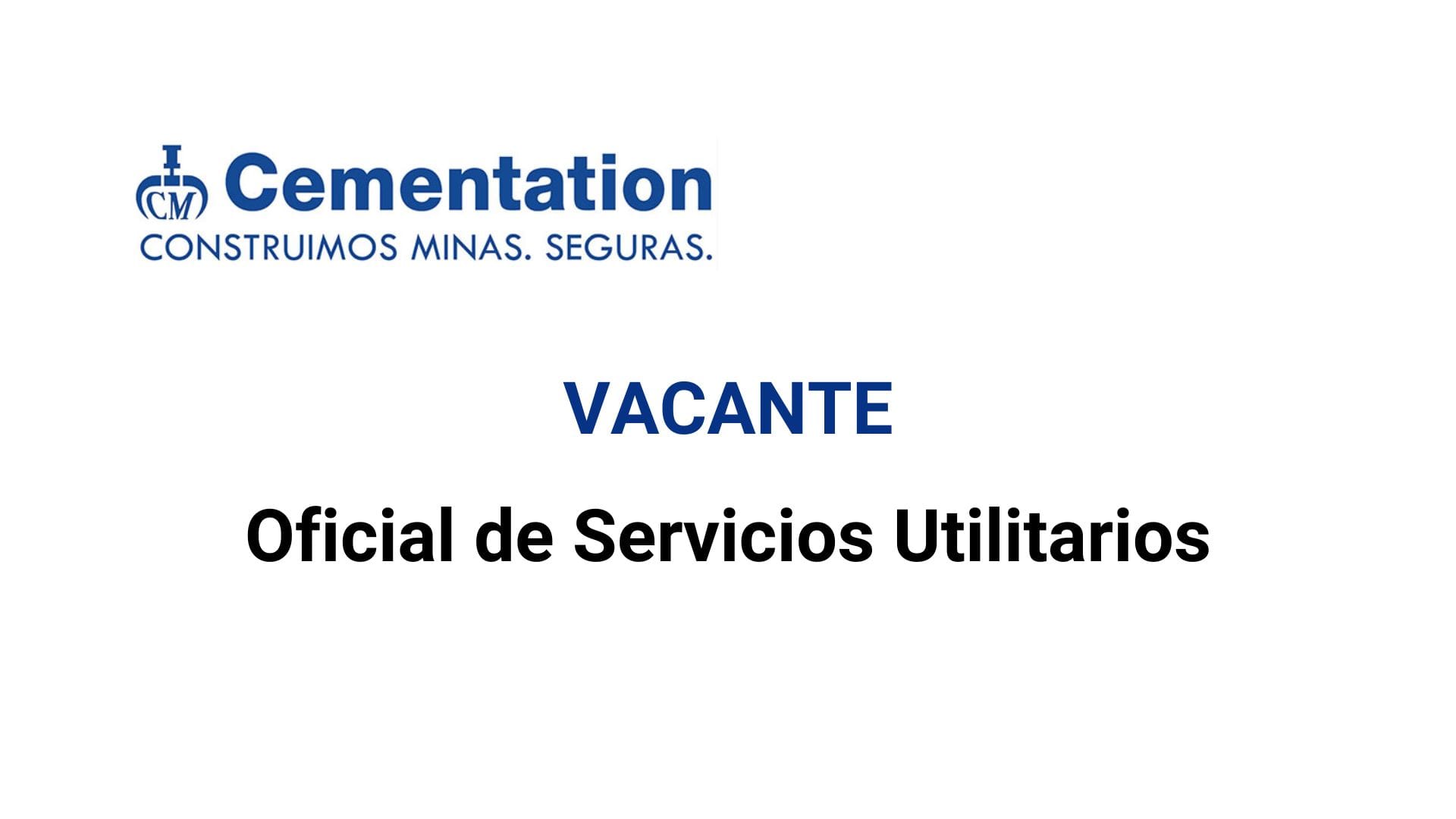 Oportunidad Laboral Cementation