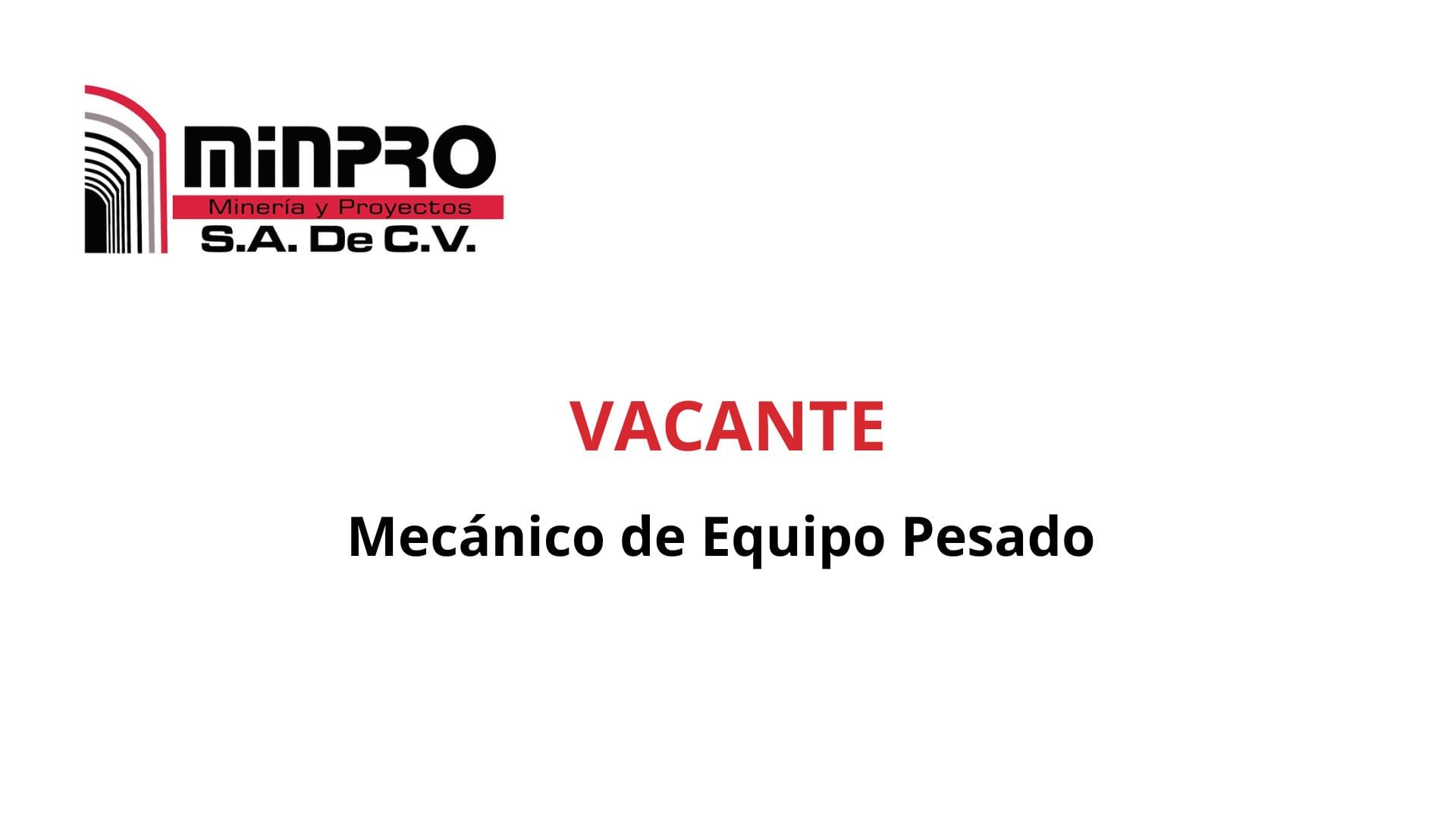 Oportunidad Laboral MINPRO