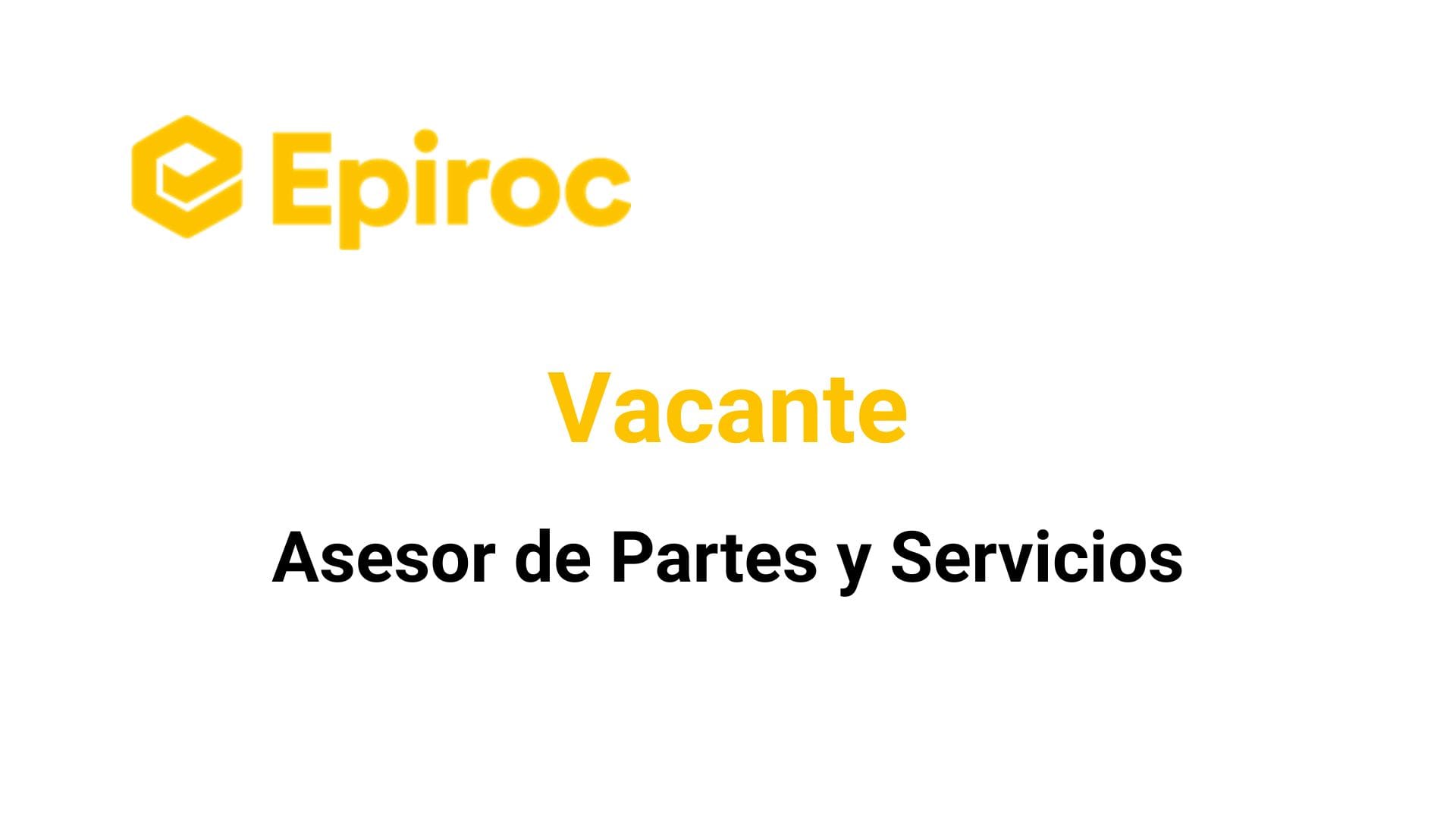 Oportunidad Laboral Epiroc
