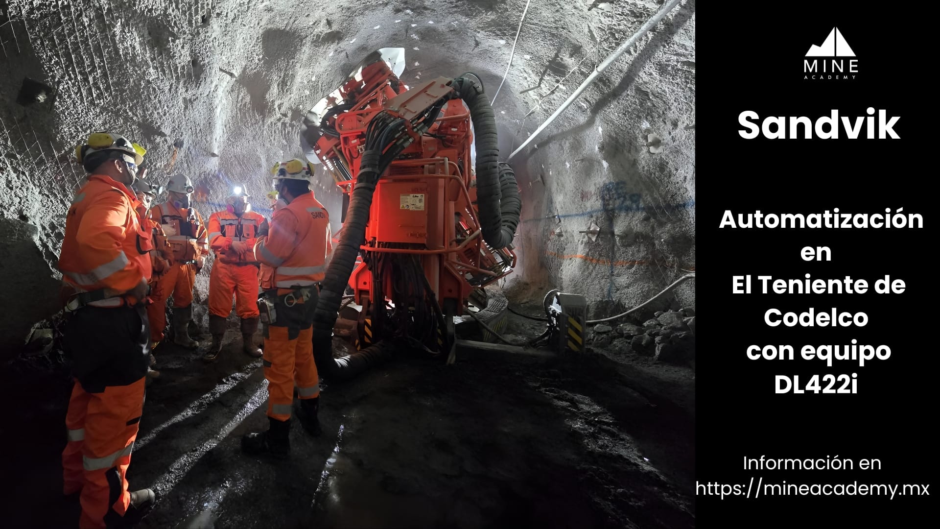 Avanza la automatización en El Teniente de Codelco con equipo Sandvik DL422i