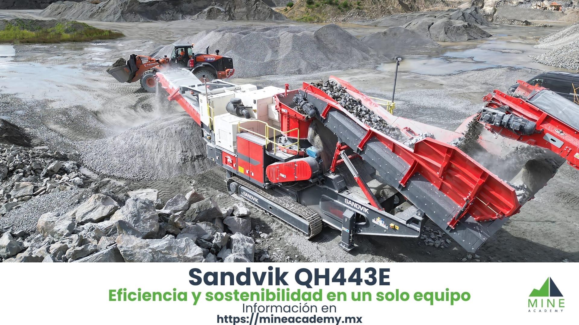 Sandvik presenta  la trituradora de cono eléctrica QH443E: eficiencia y sostenibilidad en un solo equipo