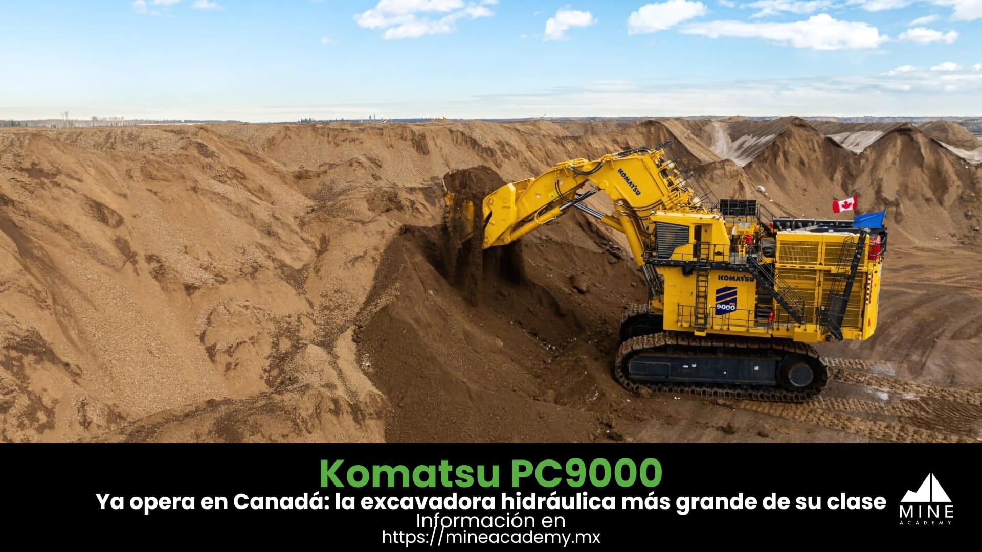 La Komatsu PC9000 ya opera en Canadá: la excavadora hidráulica más grande de su clase