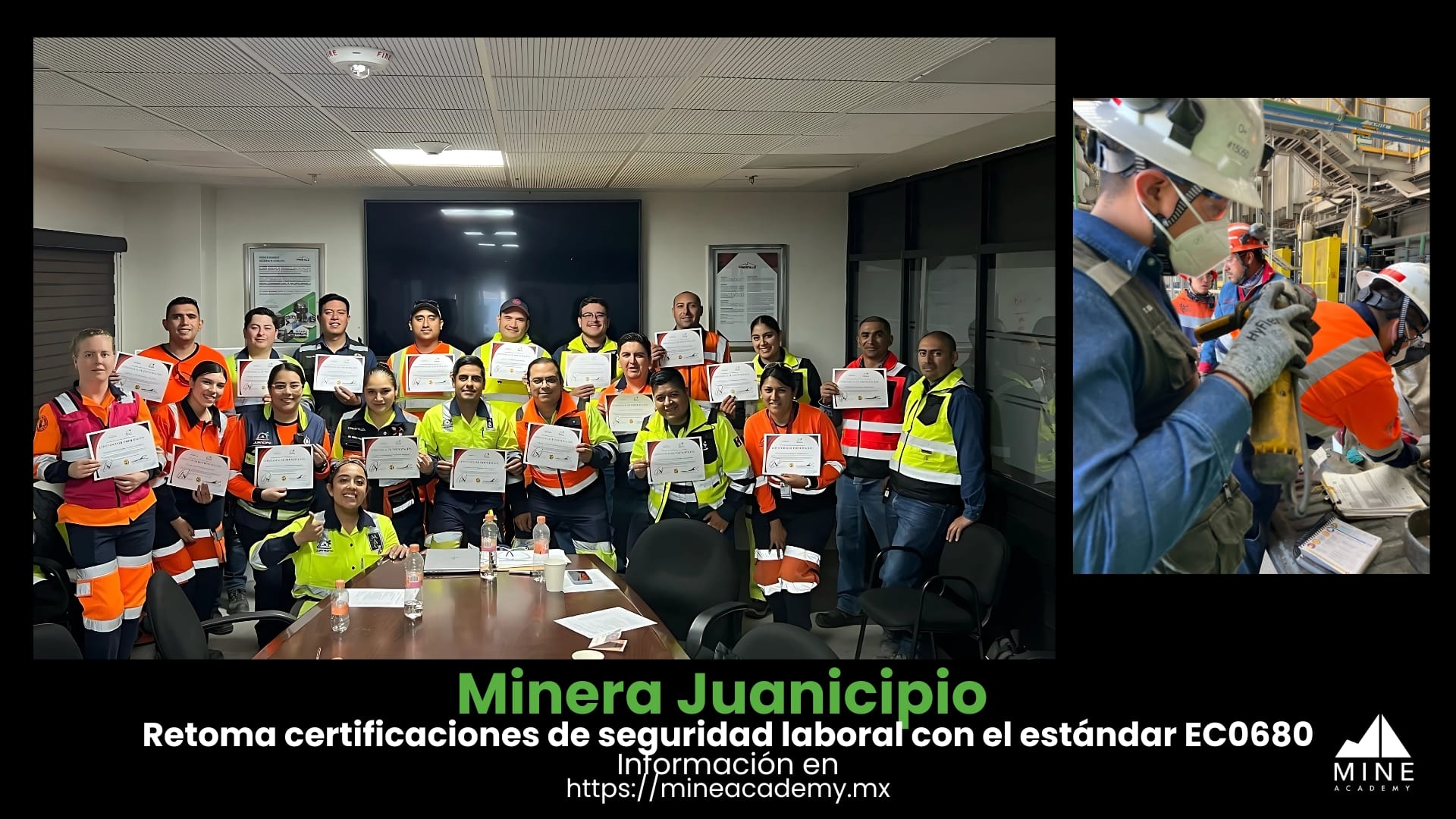 Minera Juanicipio retoma certificaciones de seguridad laboral con el estándar EC0680
