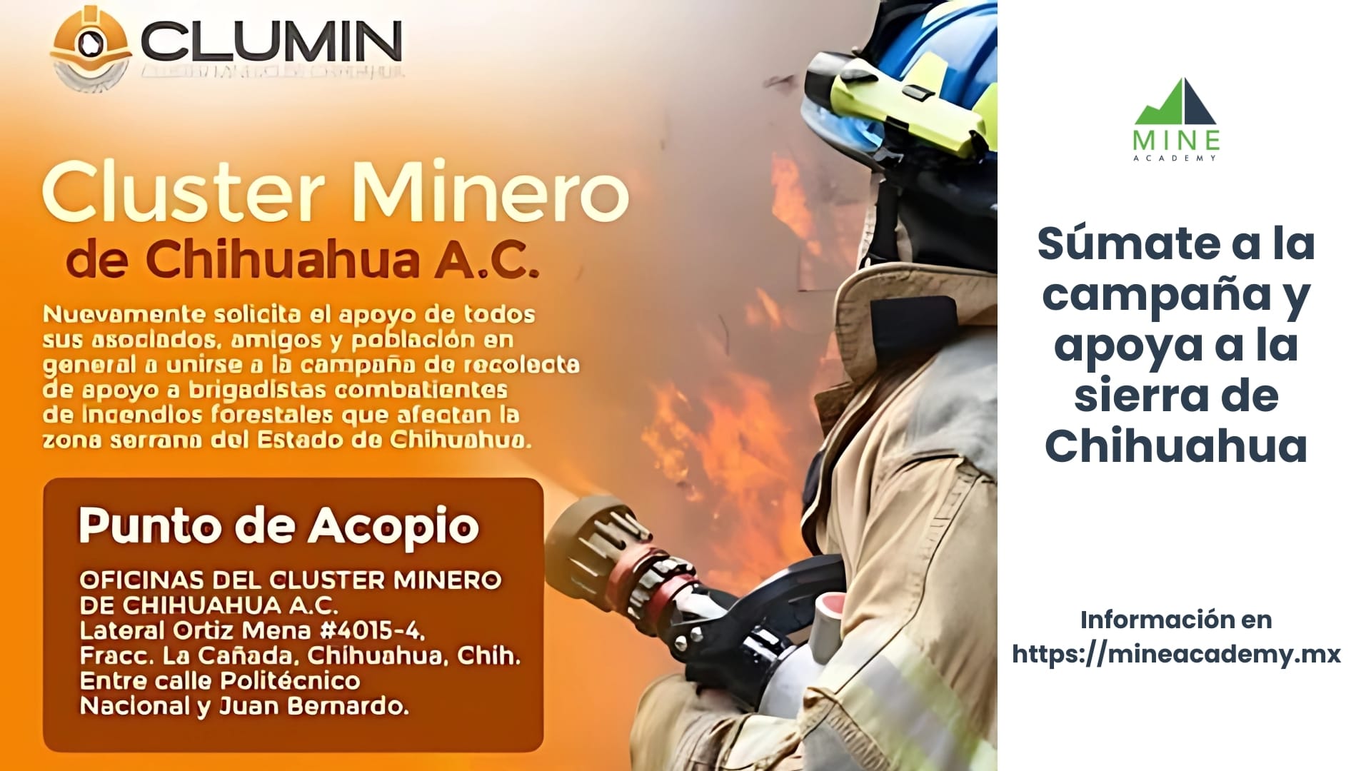 Clúster Minero de Chihuahua abre centro de acopio por incendios en la Sierra