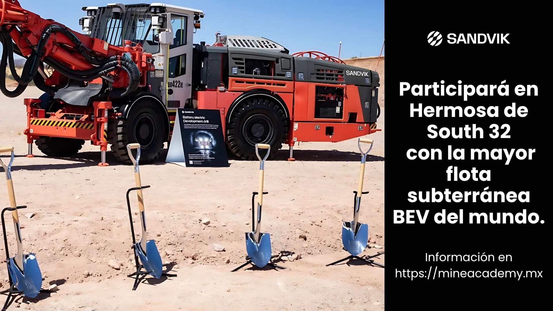 Sandvik participará en el proyecto Hermosa, con la mayor flota subterránea BEV del mundo