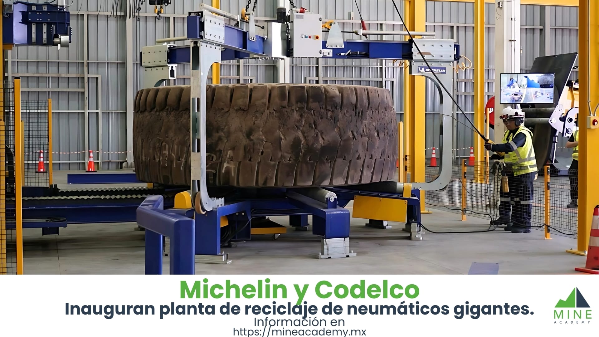 Codelco impulsa la economía circular en planta de reciclaje de neumáticos de Michelin en Antofagasta