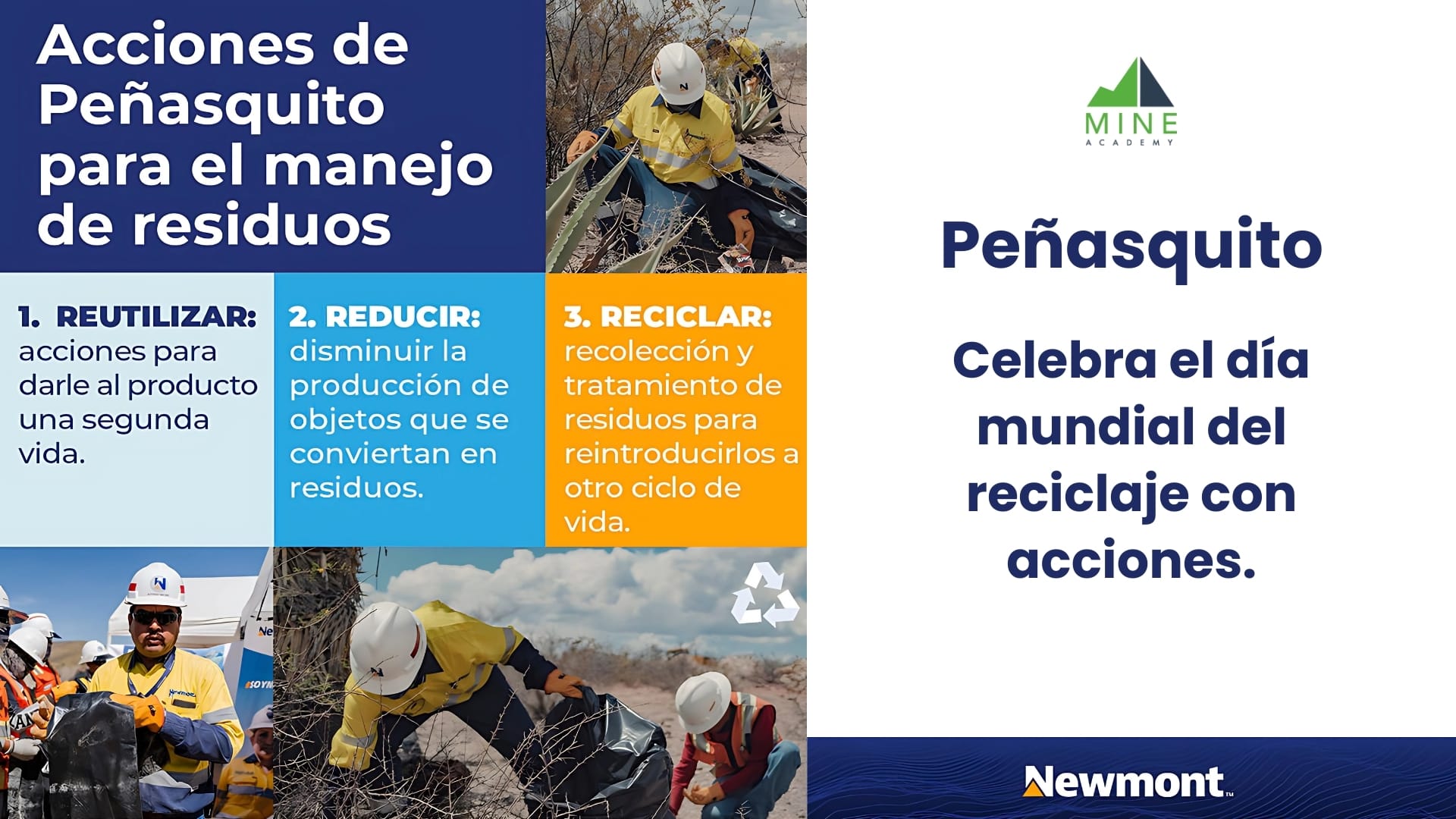 Newmont Peñasquito fortalece la cultura del reciclaje en el Día Mundial del Reciclaje