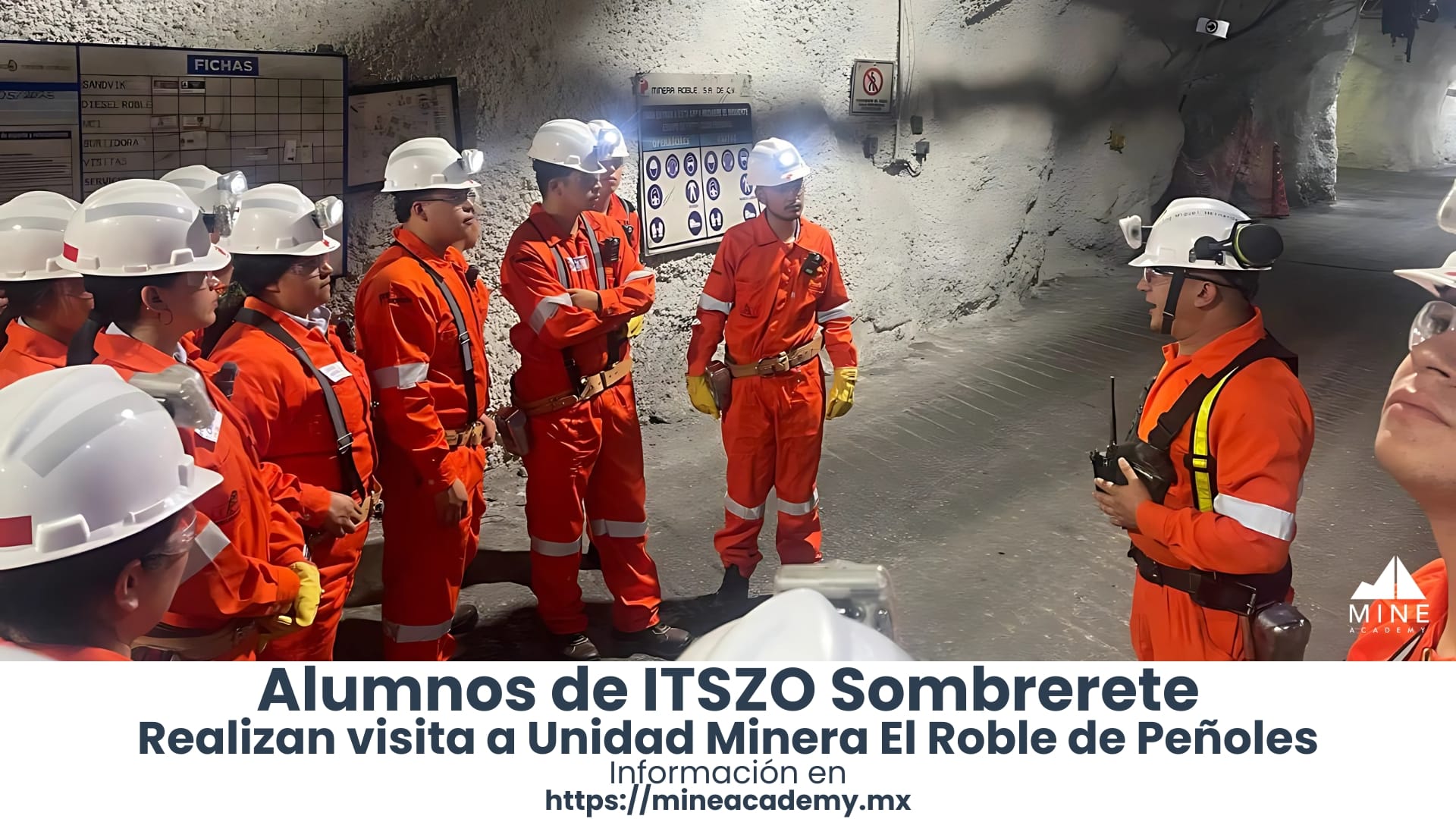 Estudiantes del ITZSO Sombrerete realizan visita a la Unidad Minera El Roble de Grupo Peñoles