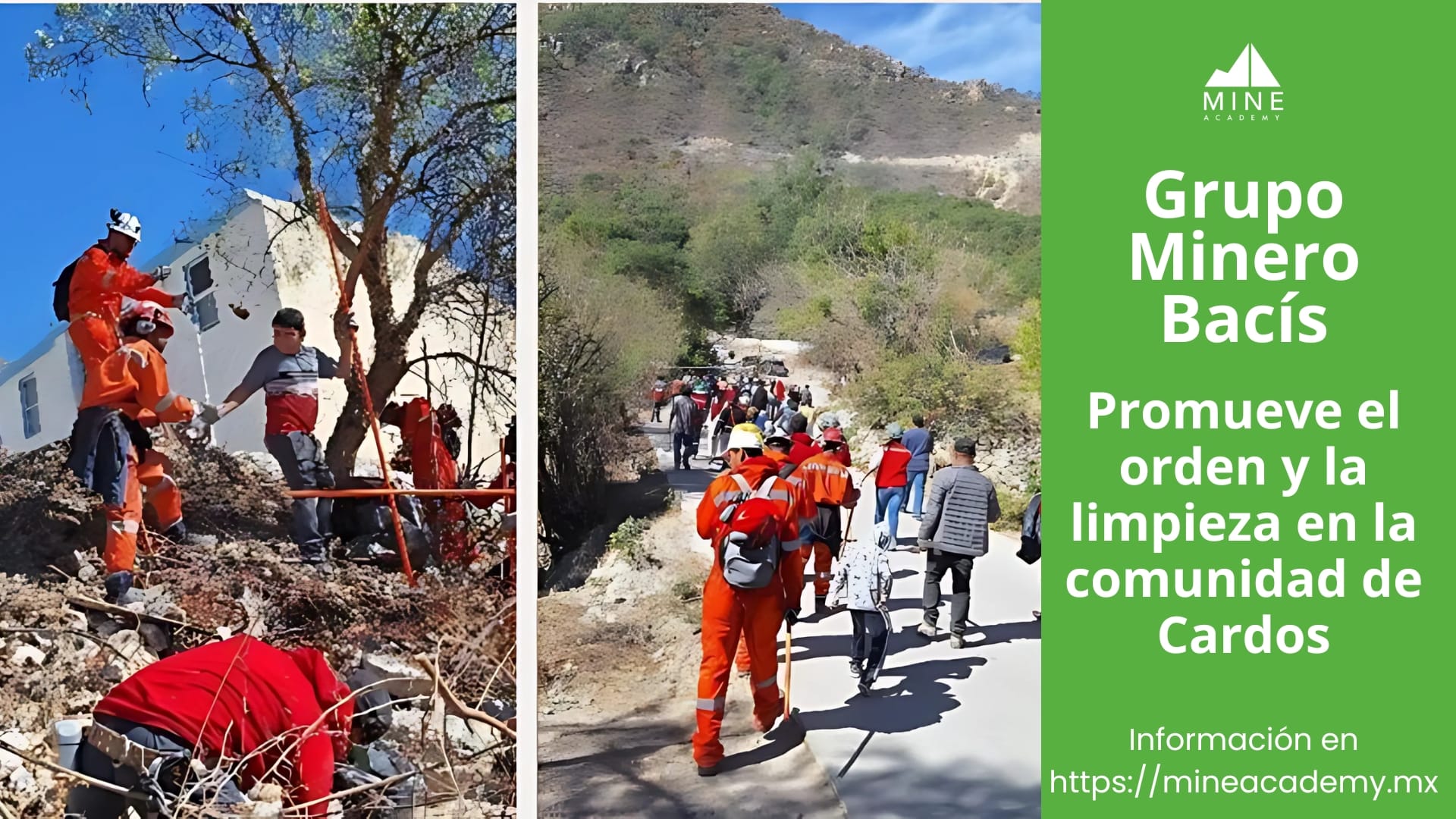 Grupo Minero Bacís promueve el orden y la limpieza en la comunidad de Cardos