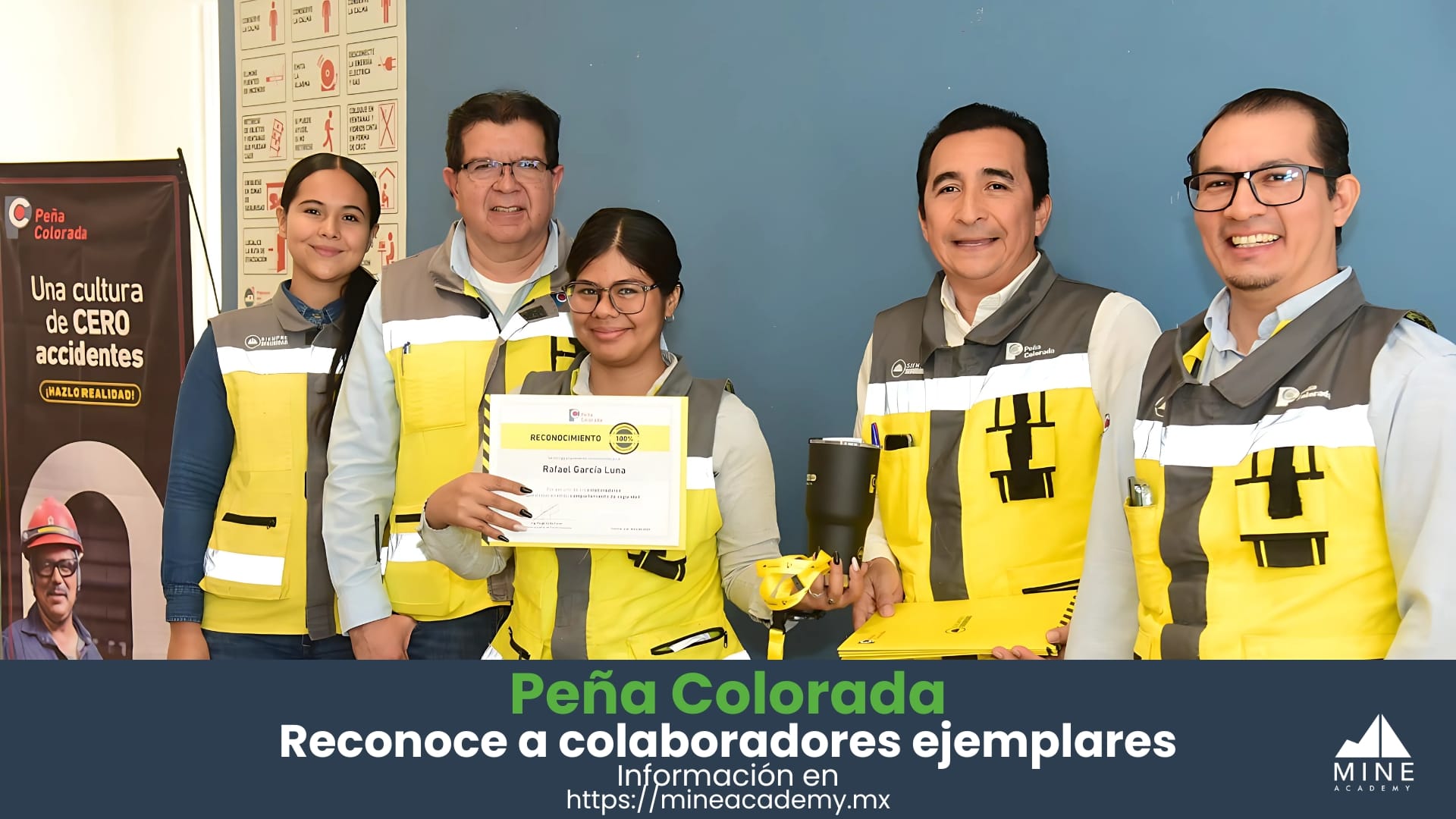 Peña Colorada reconoce a colaboradores ejemplares en seguridad industrial