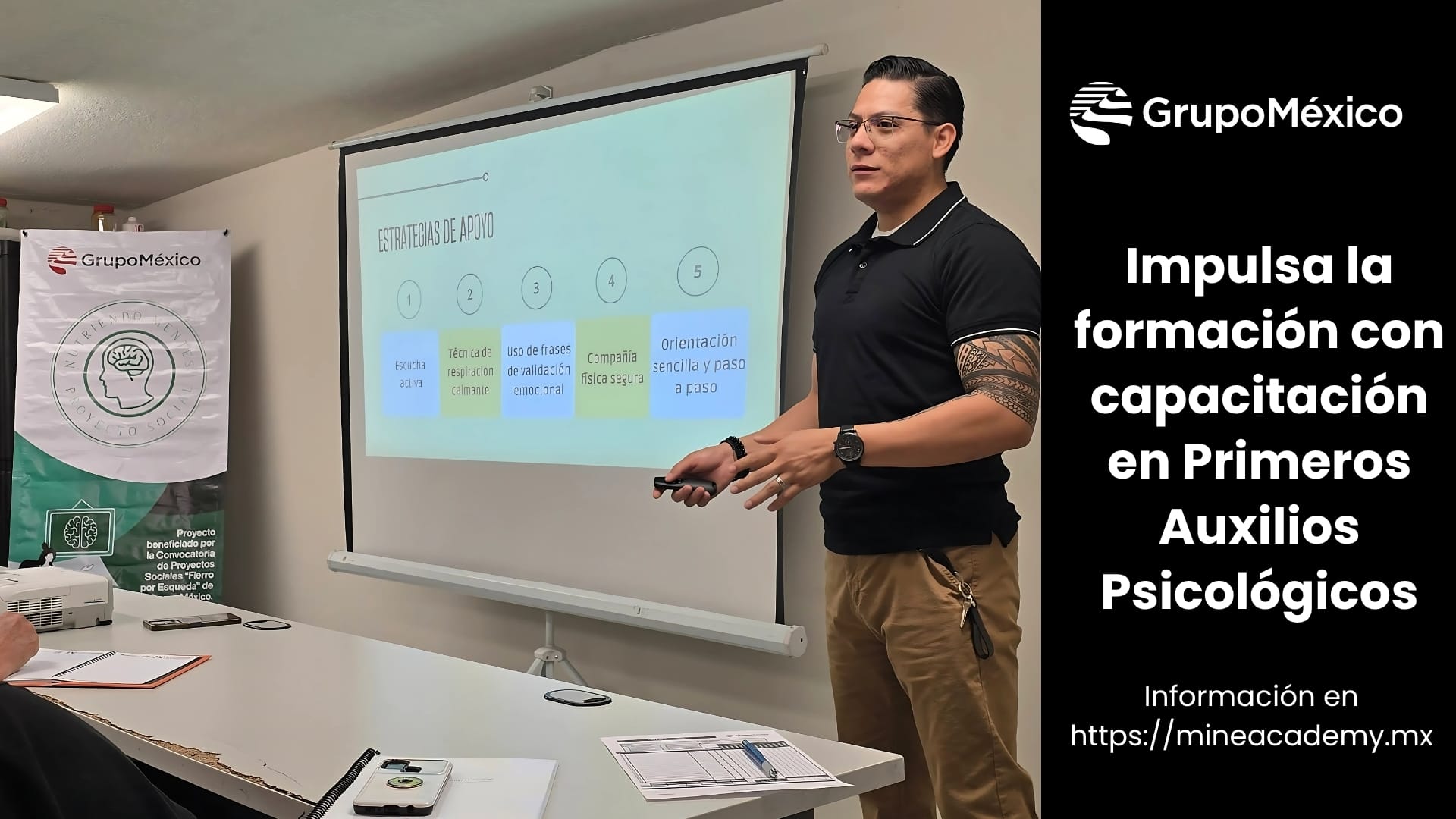 Grupo México impulsa la formación emocional en Esqueda con capacitación en Primeros Auxilios Psicológicos