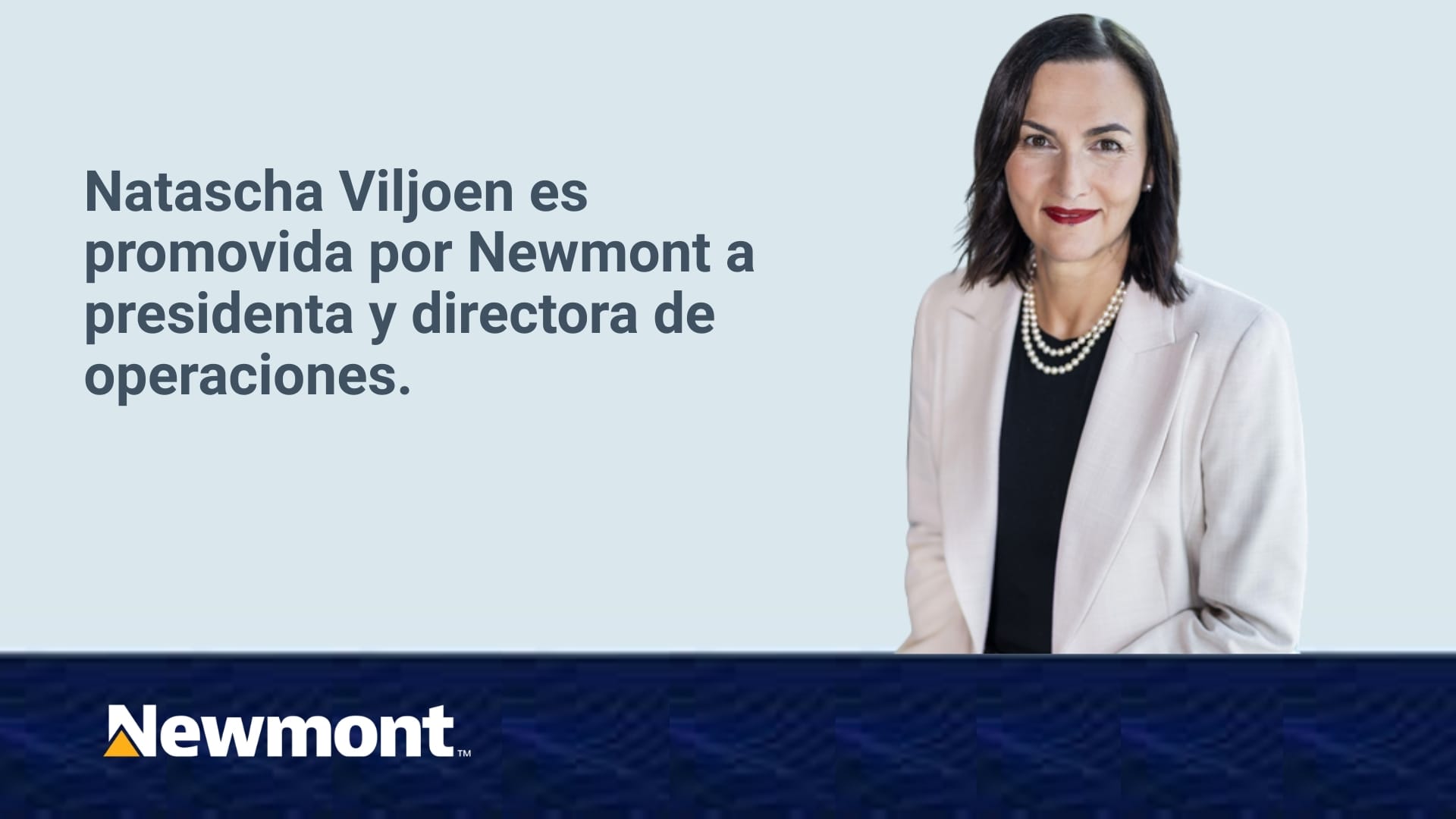 Natascha Viljoen es promovida por Newmont a presidenta y directora de operaciones