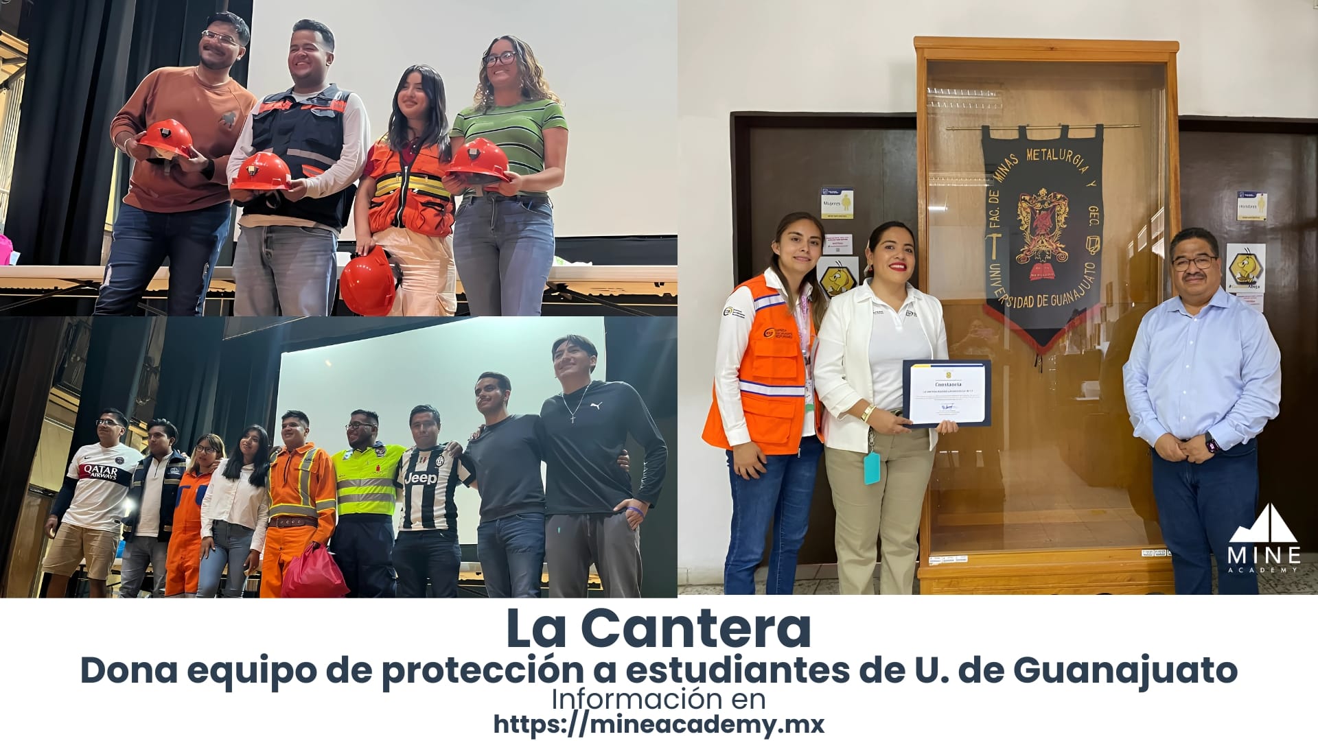 La Cantera Desarrollos Mineros dona equipo de protección a estudiantes de la Universidad de Guanajuato