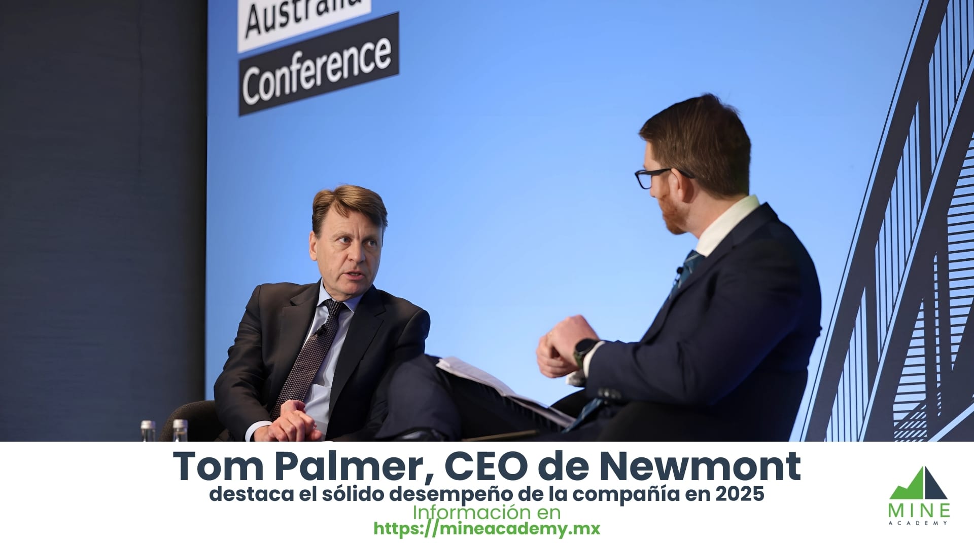 Tom Palmer, CEO de Newmont, destaca el sólido desempeño de la compañía en 2025 y su visión de largo plazo