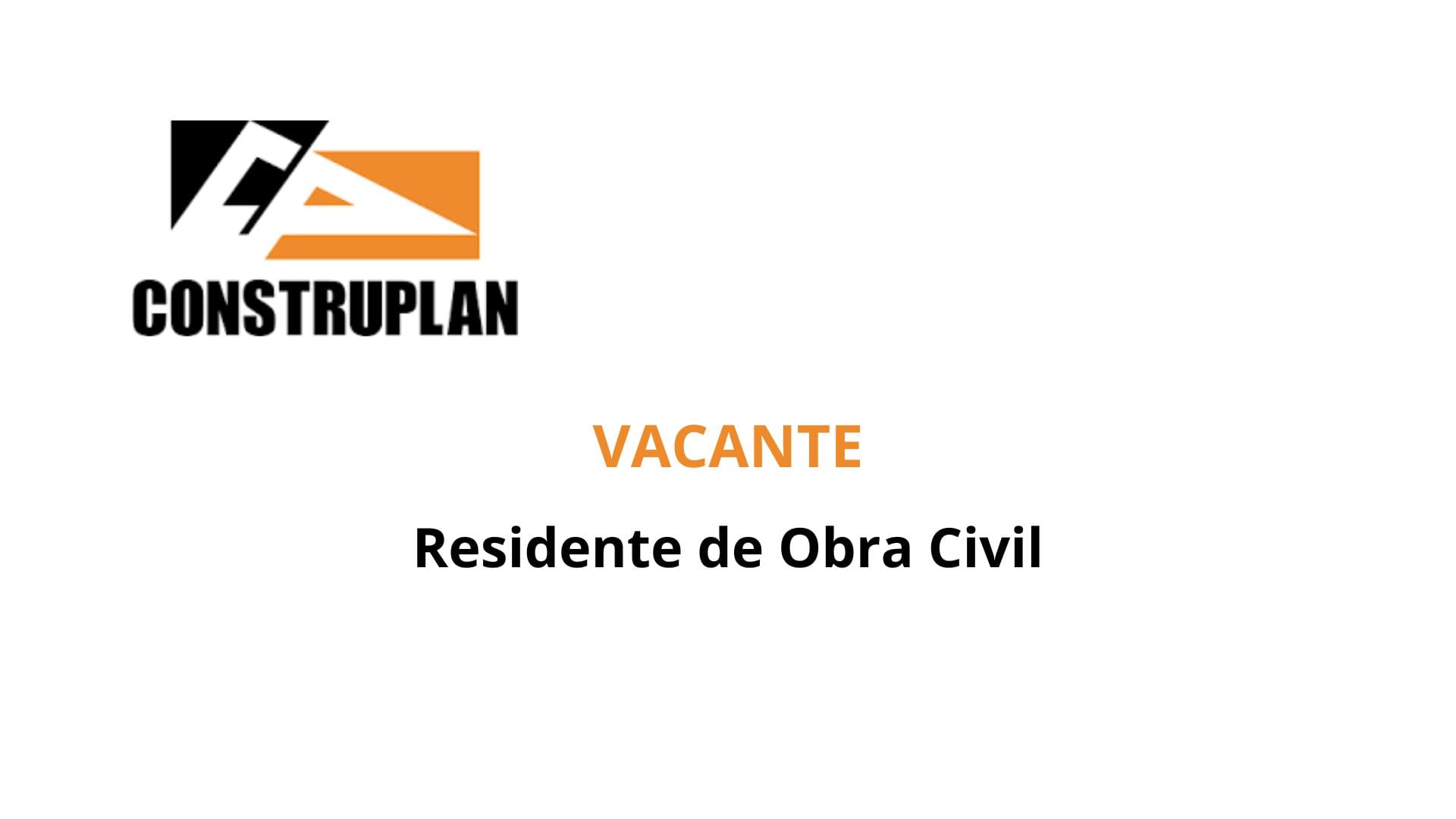 Oportunidad laboral Costruplan
