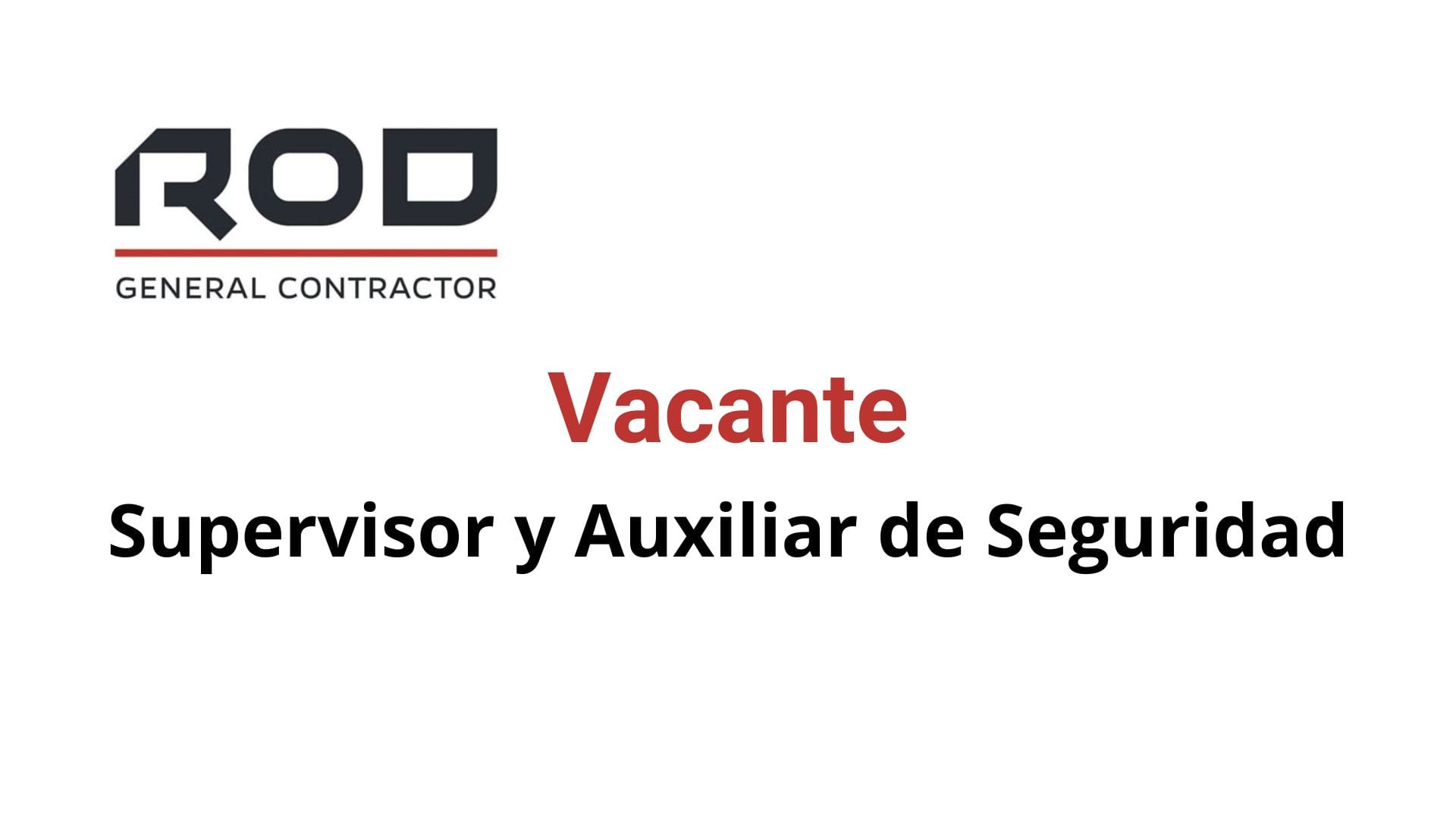 Oportunidad Laboral ROD