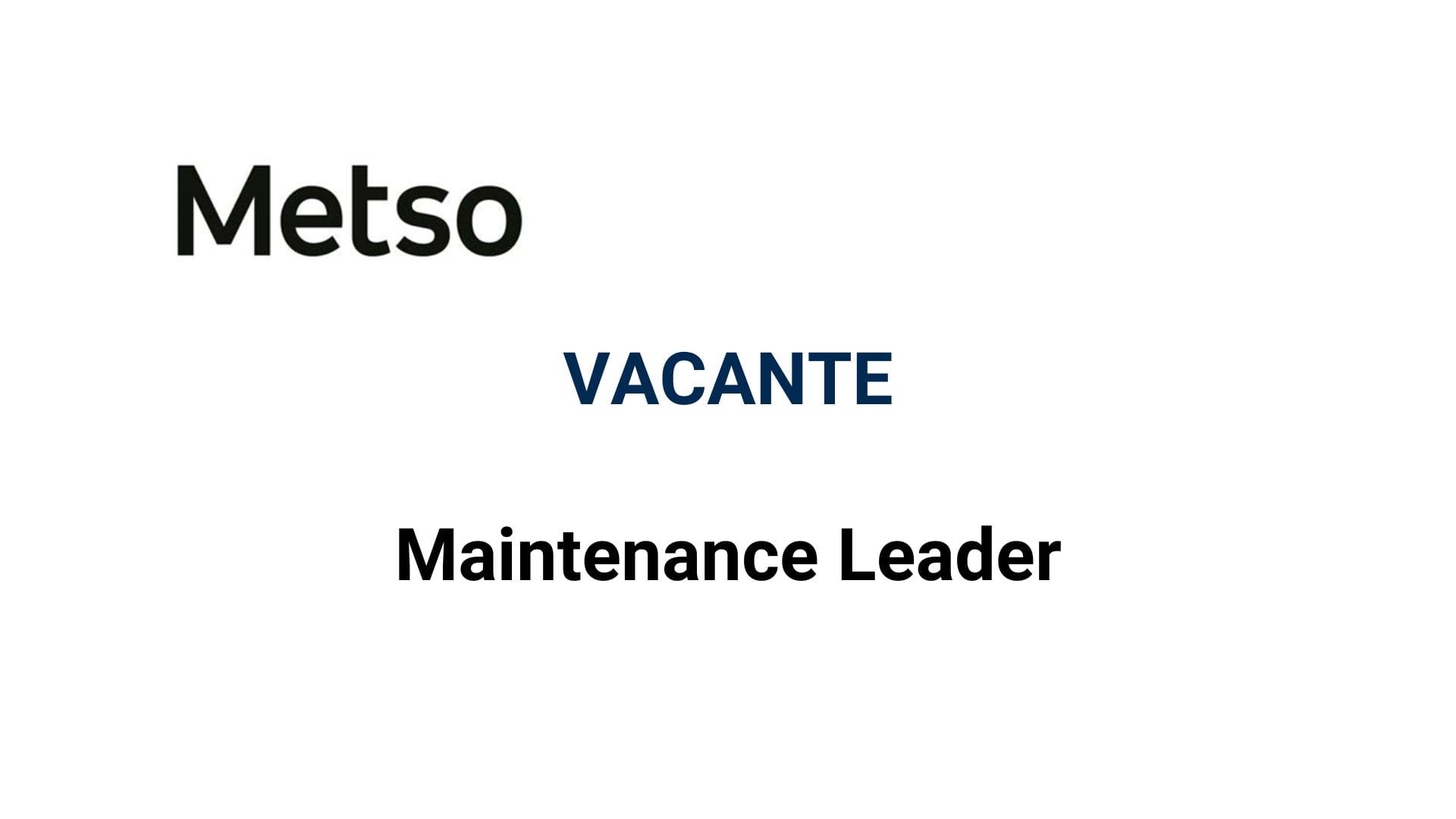 Oportunidad Laboral Metso
