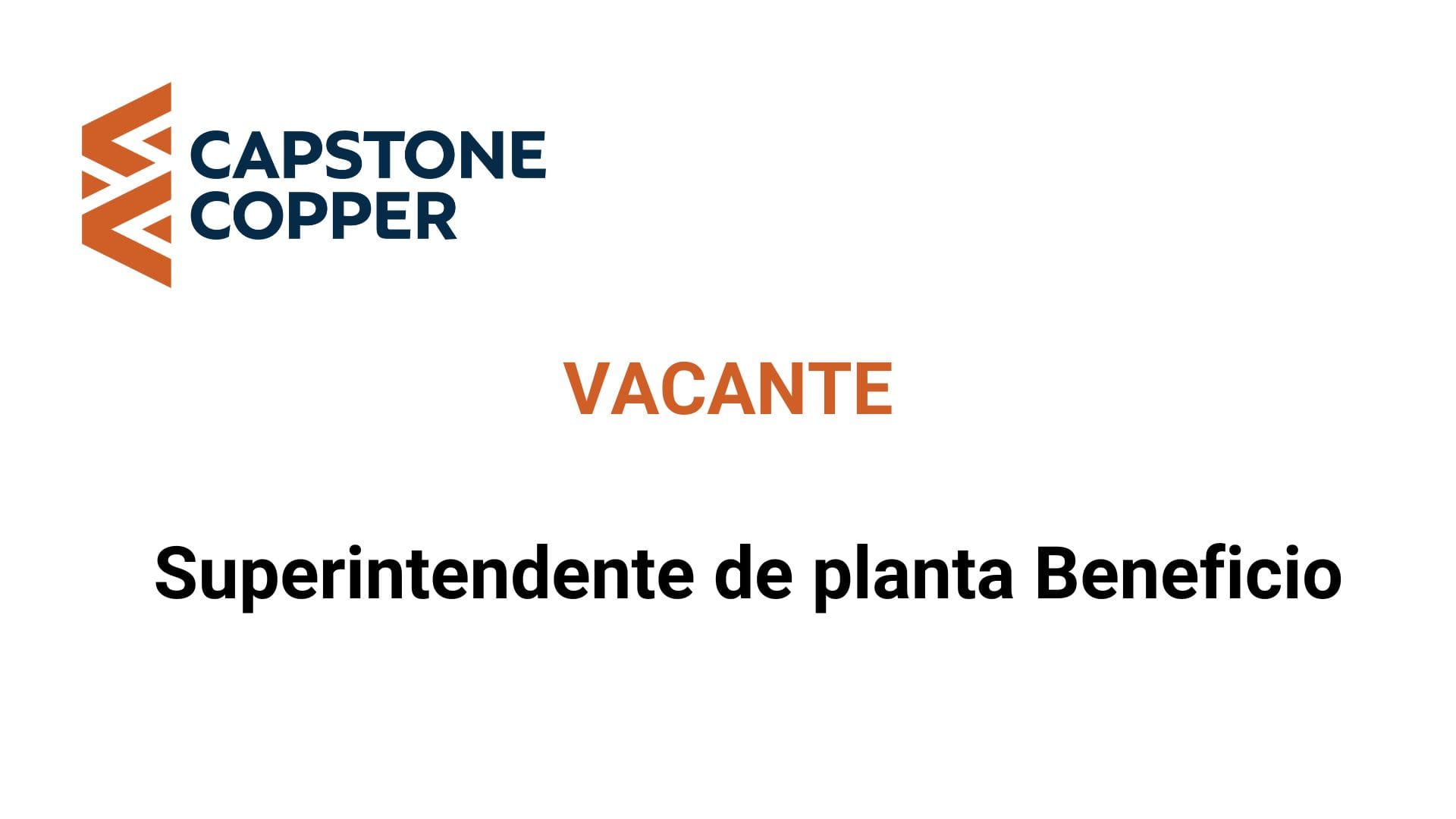 Oportunidad Laboral Capstone Copper
