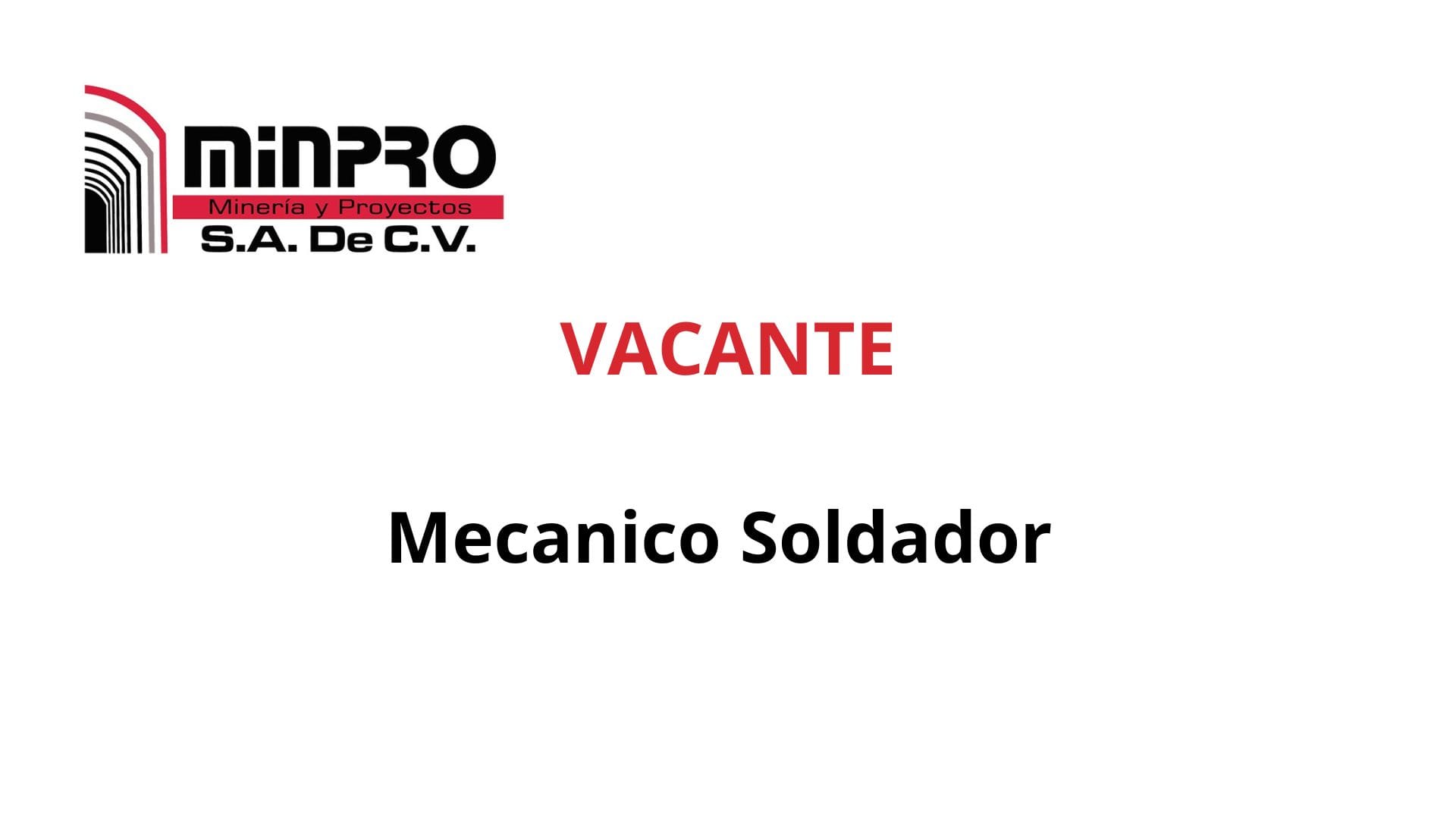 Oportunidad Laboral MINPRO
