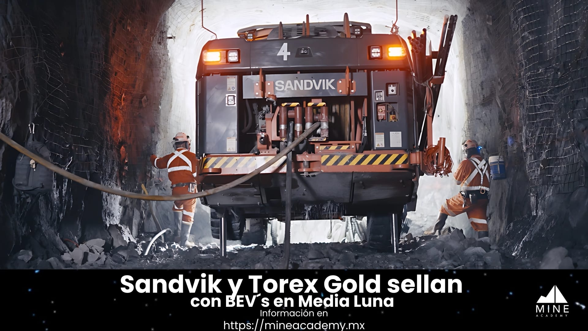 Torex Gold y Sandvik marcan un hito en la minería subterránea con flota eléctrica en Media Luna