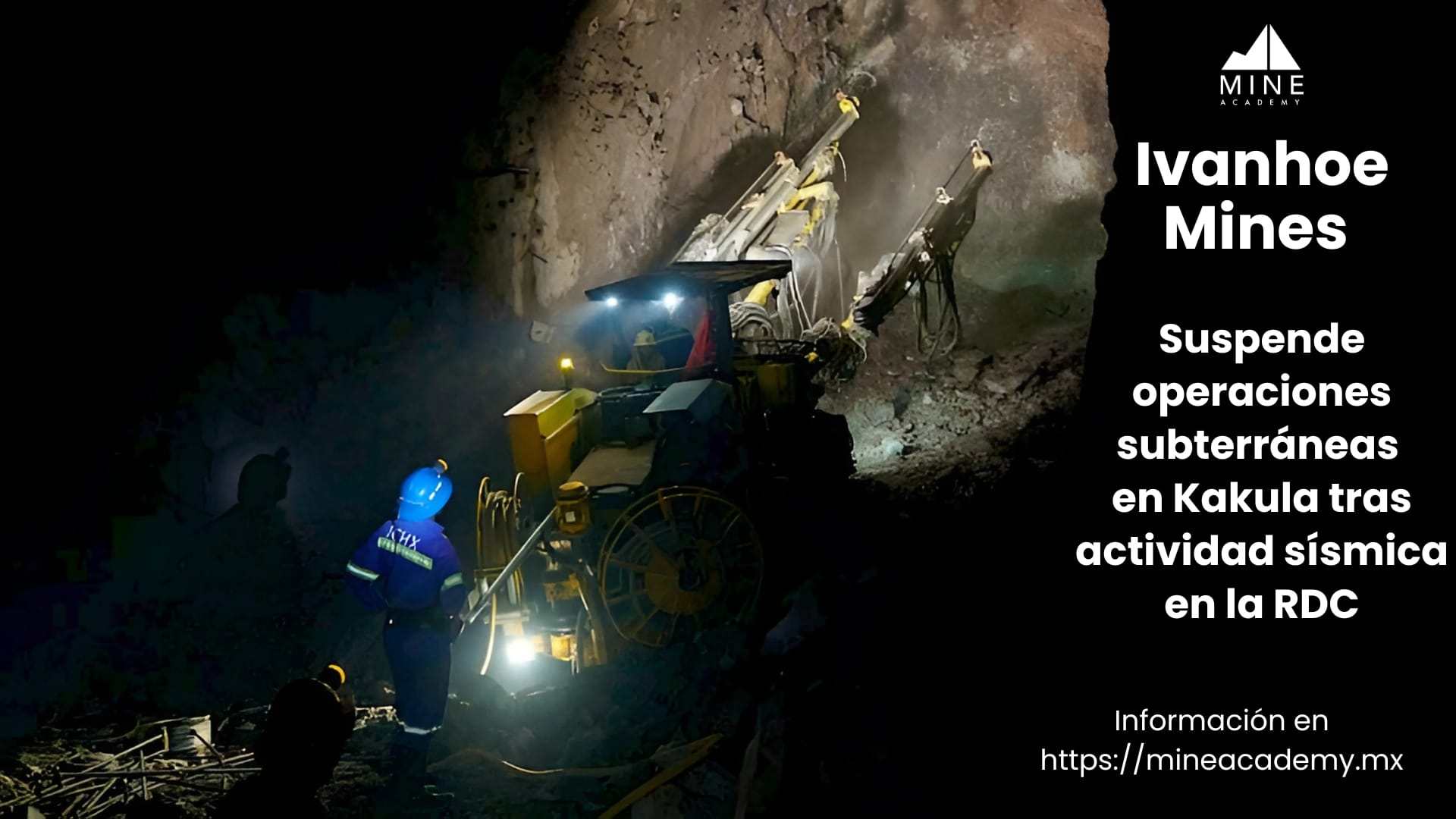 Ivanhoe Mines suspende operaciones subterráneas en Kakula tras actividad sísmica en la RDC