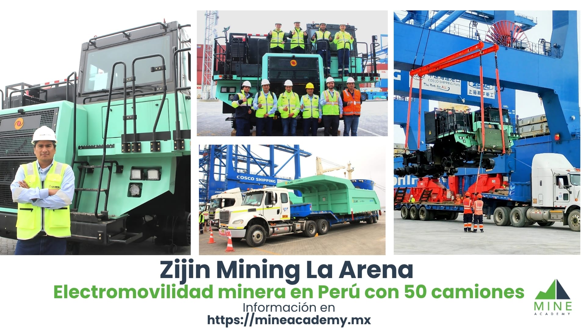Zijin Mining impulsa la electromovilidad minera en Perú con 50 camiones eléctricos de gran capacidad
