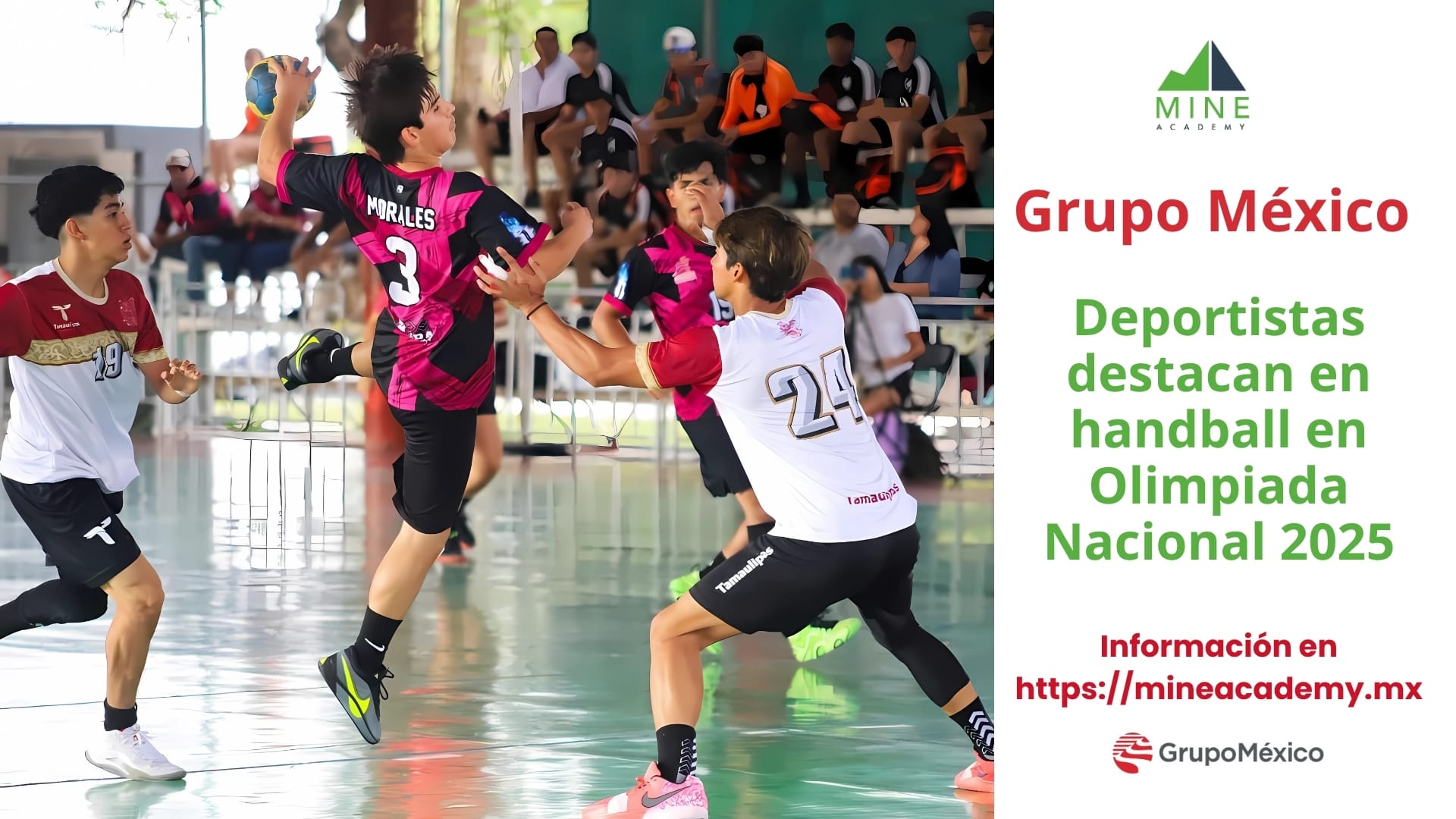 Deportistas destacan en handball en Olimpiada Nacional 2025 apoyados por Grupo México