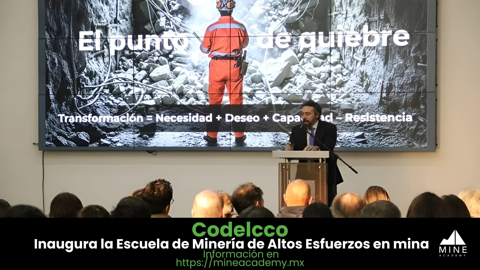 Codelco inaugura la Escuela de Minería de Altos Esfuerzos en El Teniente