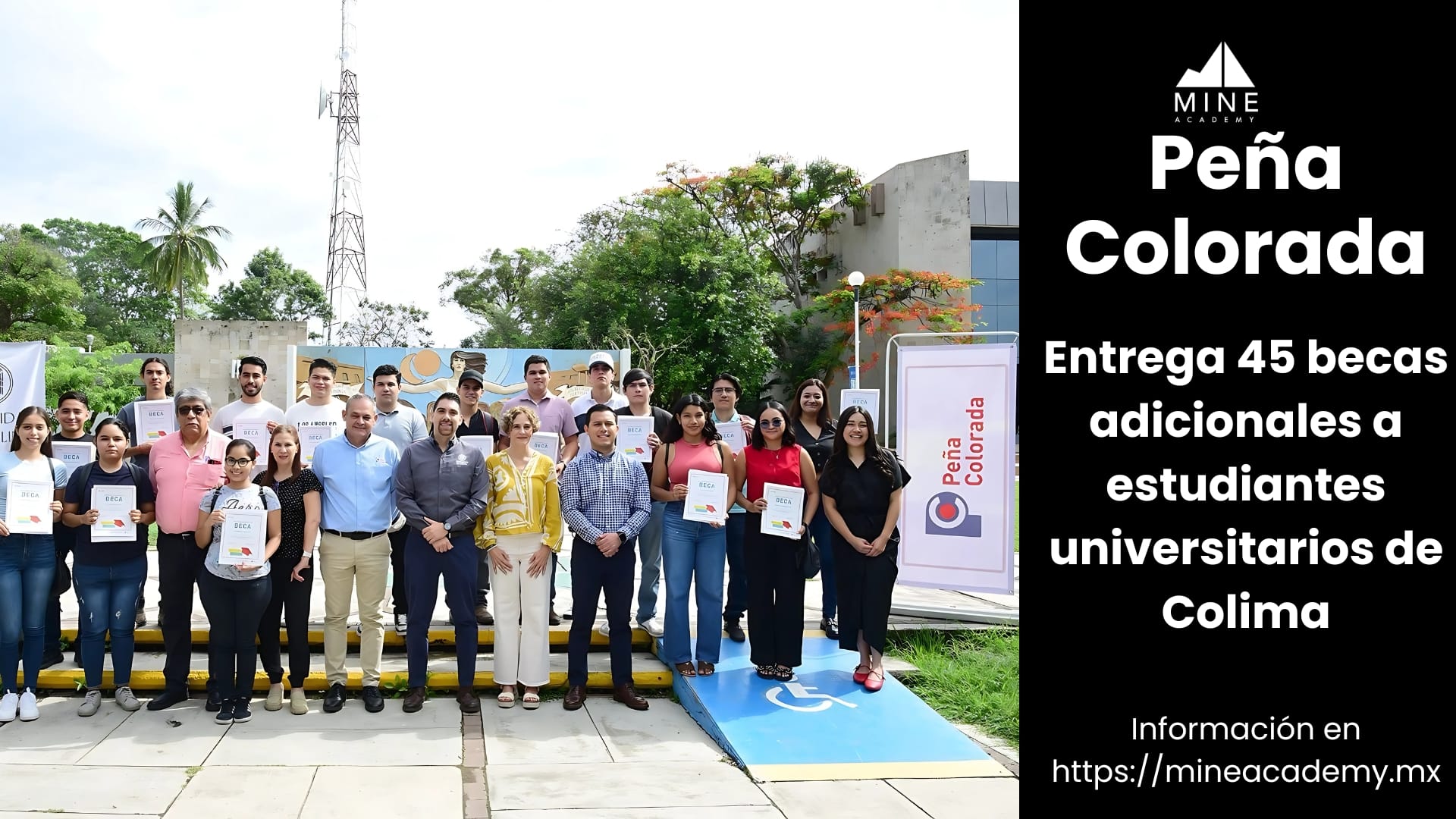 Peña Colorada entrega 45 becas adicionales a estudiantes universitarios de Colima