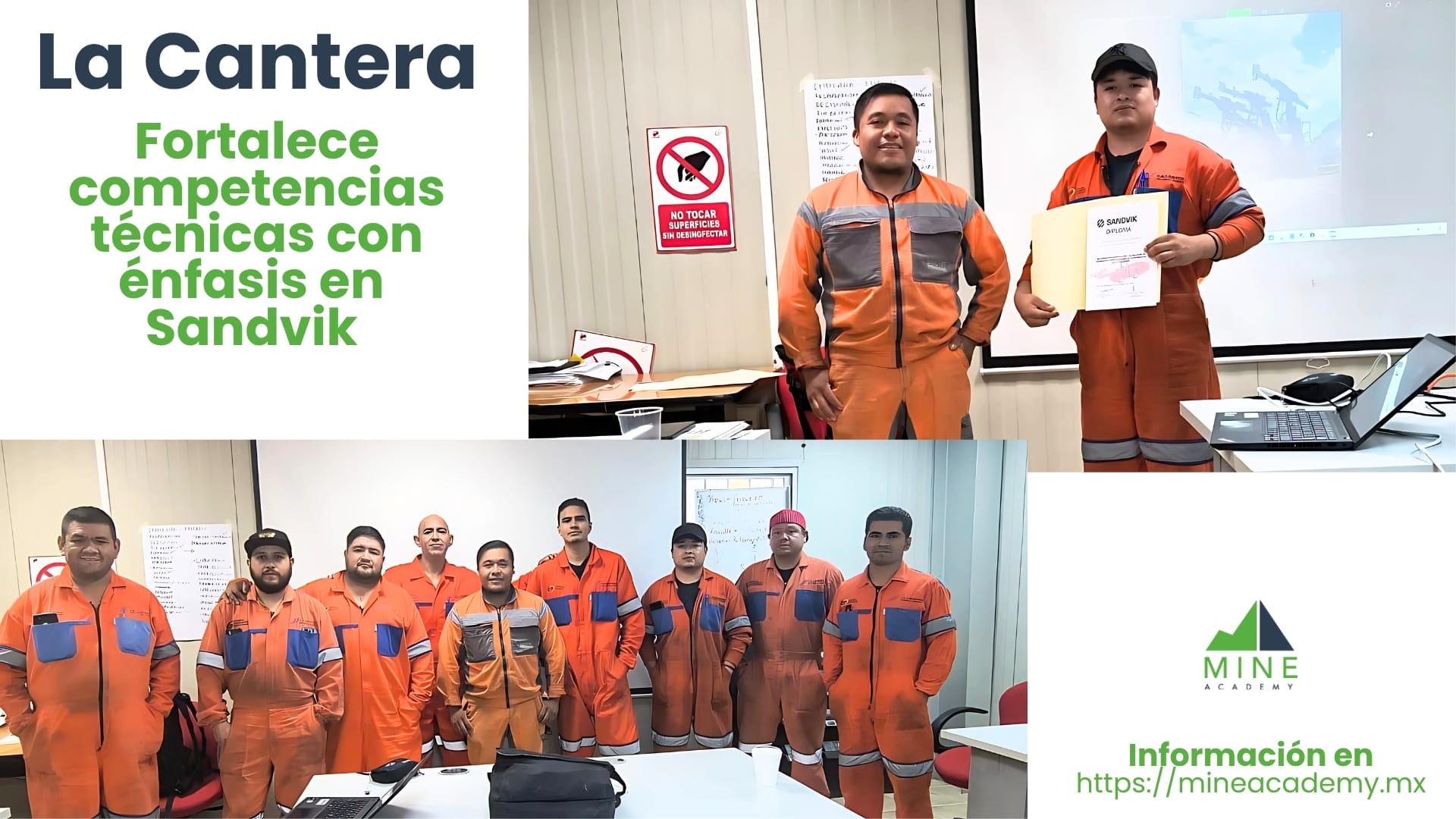 La Cantera fortalece competencias técnicas con éfasis en equipos Sandvik