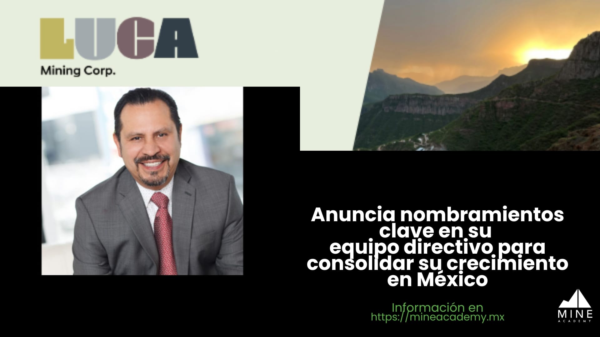 Luca Mining anuncia nombramientos clave en su equipo directivo para consolidar su crecimiento en México