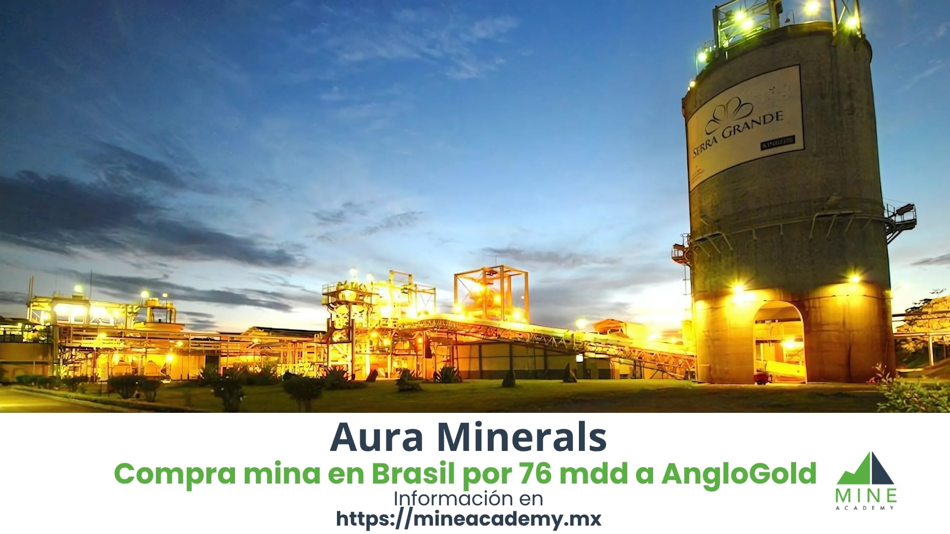 Aura Minerals compra mina por 76 millones de dólares a AngloGold Ashanti en Brasil