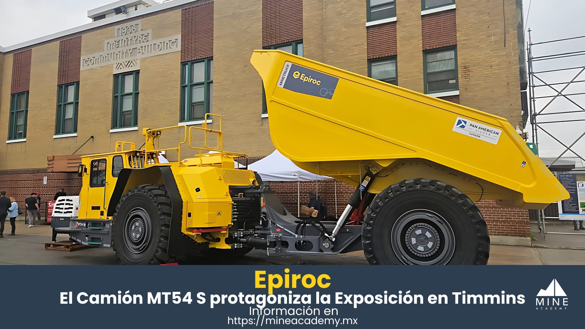 El Camión MT54 S de Epiroc protagoniza la Exposición en Timmins