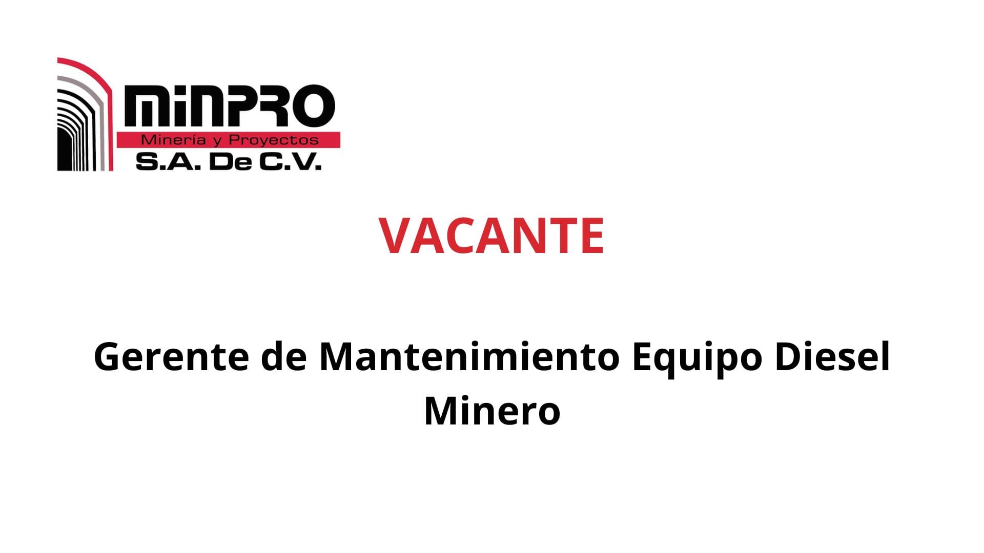 Oportunidad Laboral MINPRO