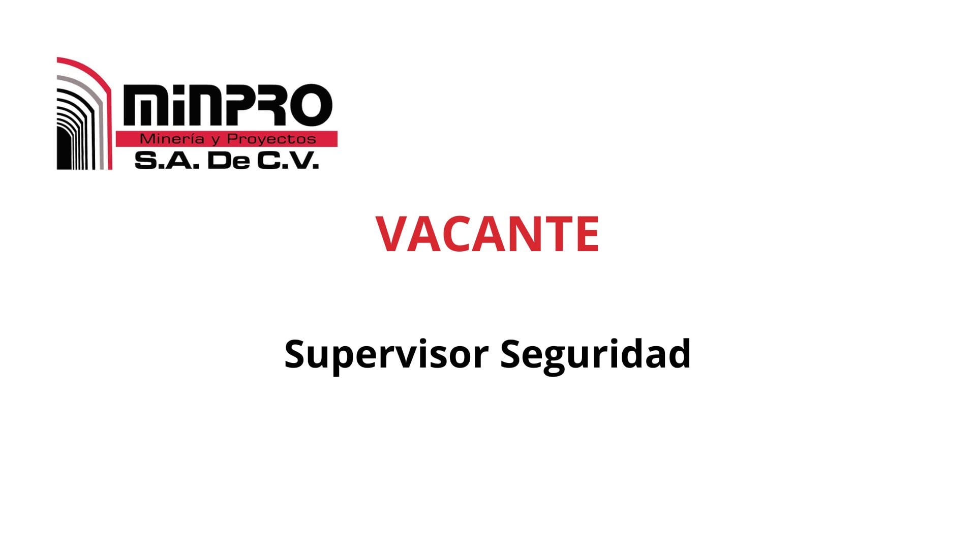 Oportunidad Laboral MINPRO