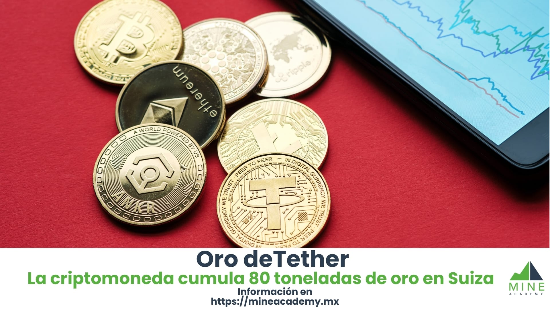 Tether acumula 80 toneladas de oro en Suiza para respaldar sus monedas estables
