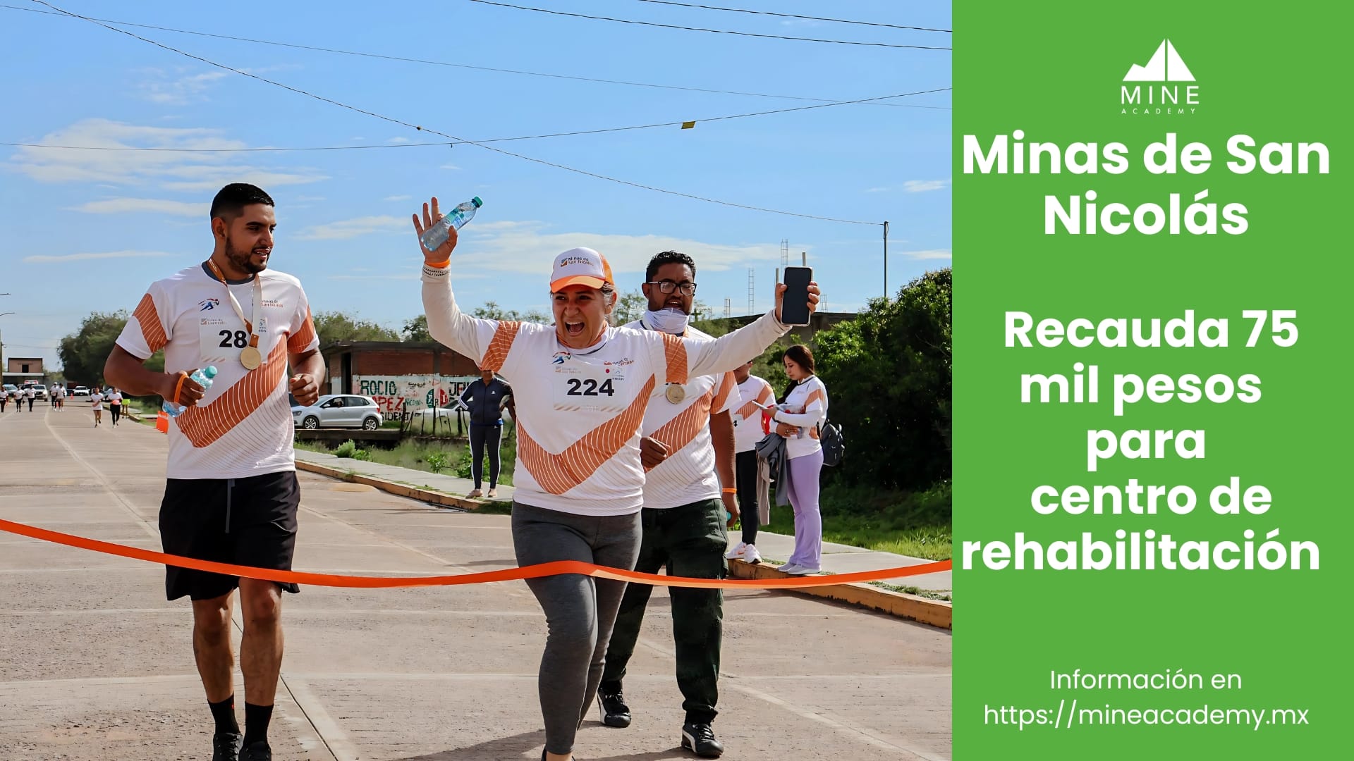Carrera minera en Zacatecas recauda $ 75,000 pesos, para centro de rehabilitación
