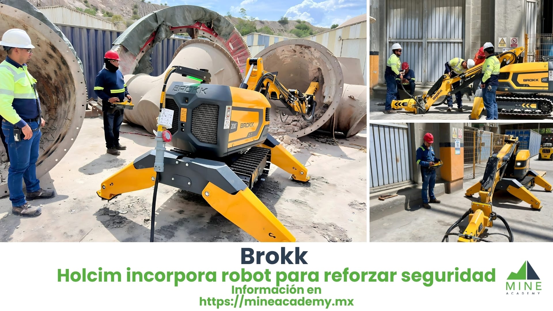Holcim incorpora robot Brokk para reforzar seguridad operativa en Apaxco