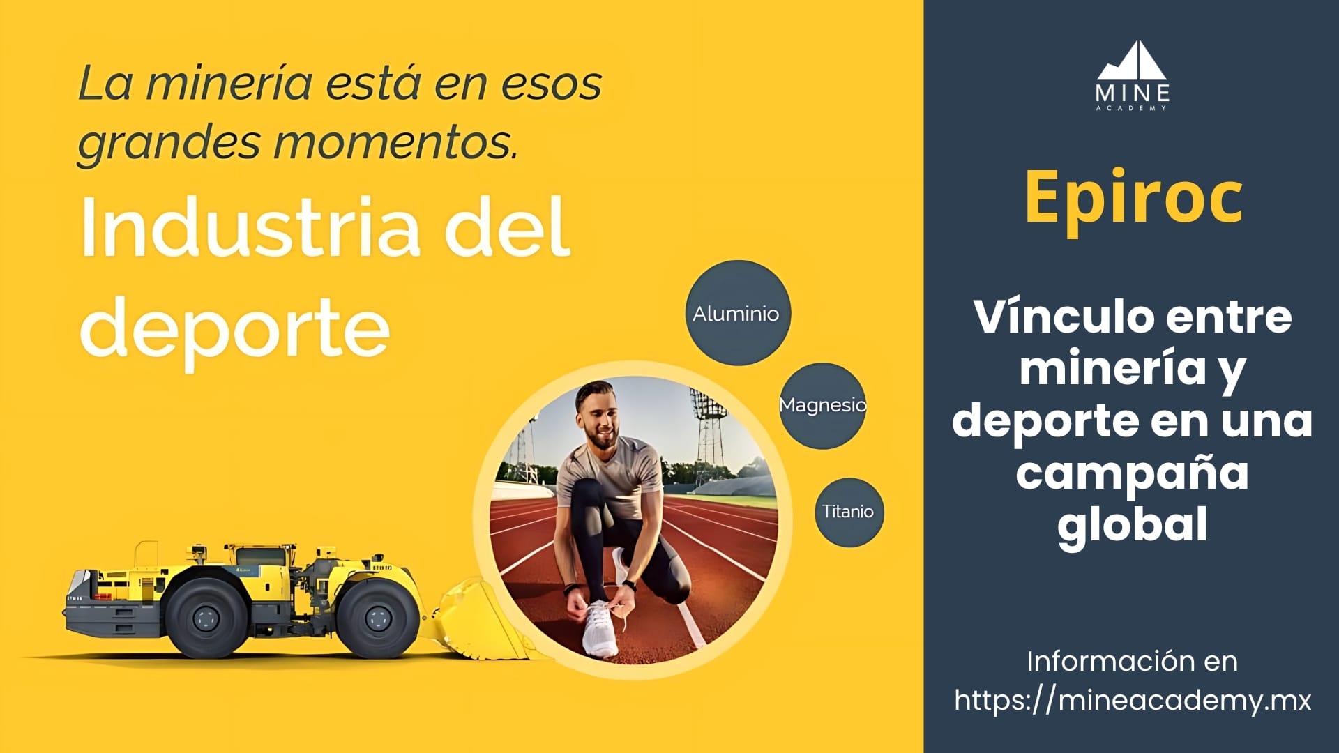 Epiroc destaca el vínculo entre minería y deporte en una campaña global