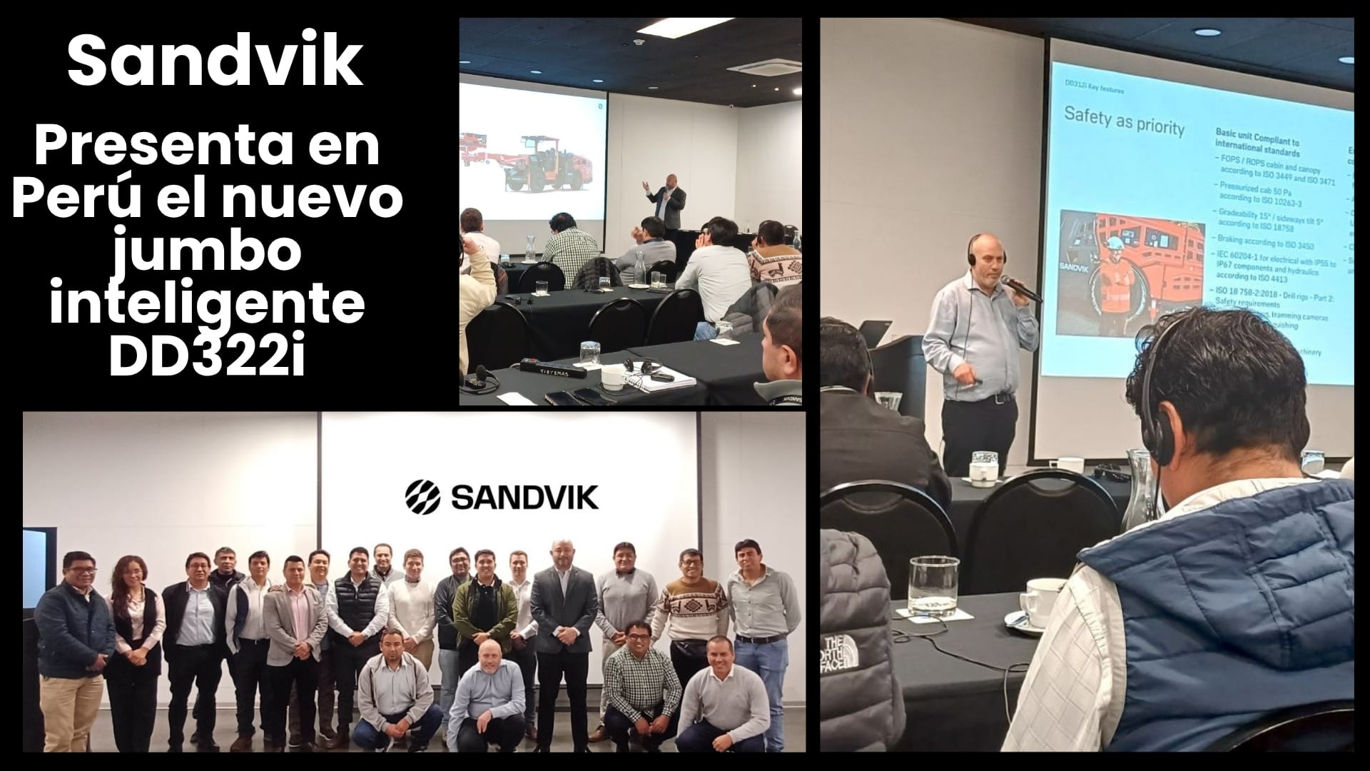 Sandvik presenta en Perú el nuevo jumbo inteligente DD322i