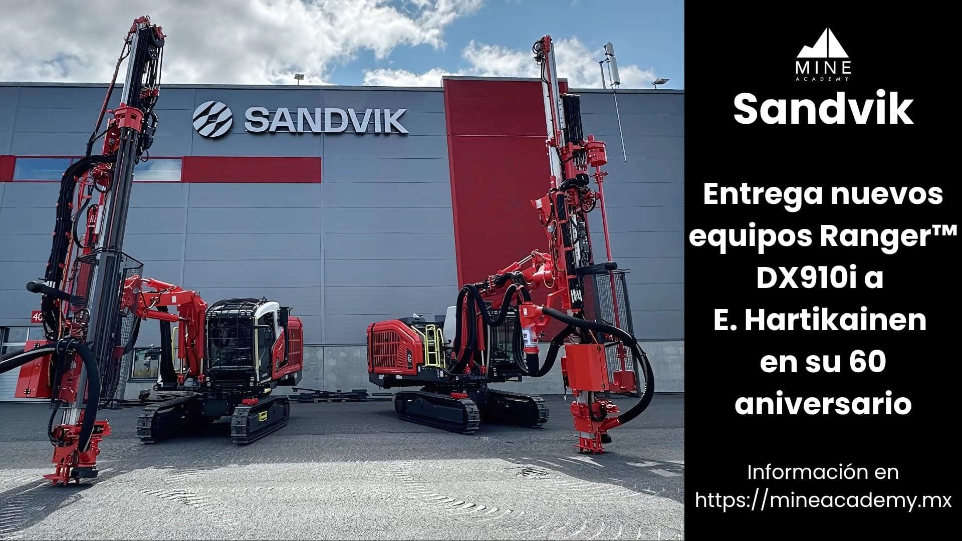 Sandvik entrega nuevos equipos Ranger™ DX910i a E. Hartikainen en su 60 aniversario