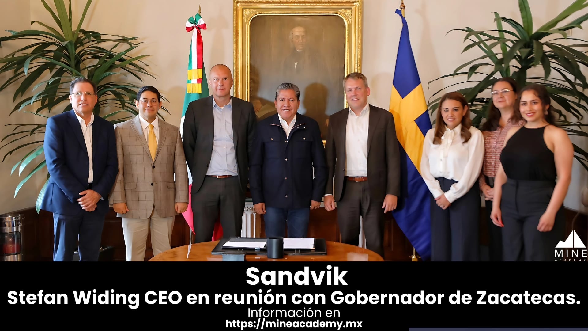 Gobernador de Zacatecas se reúne con Stefan Widing Presidente y CEO de Sandvik Group