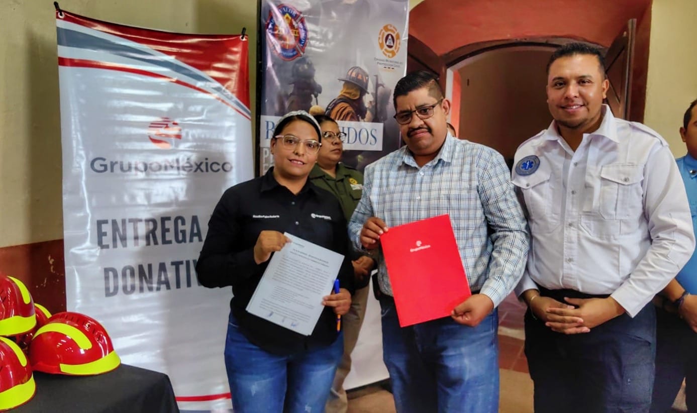 Grupo México realiza donación de materiales médicos y equipamiento a protección civil y bomberos en Zacatecas