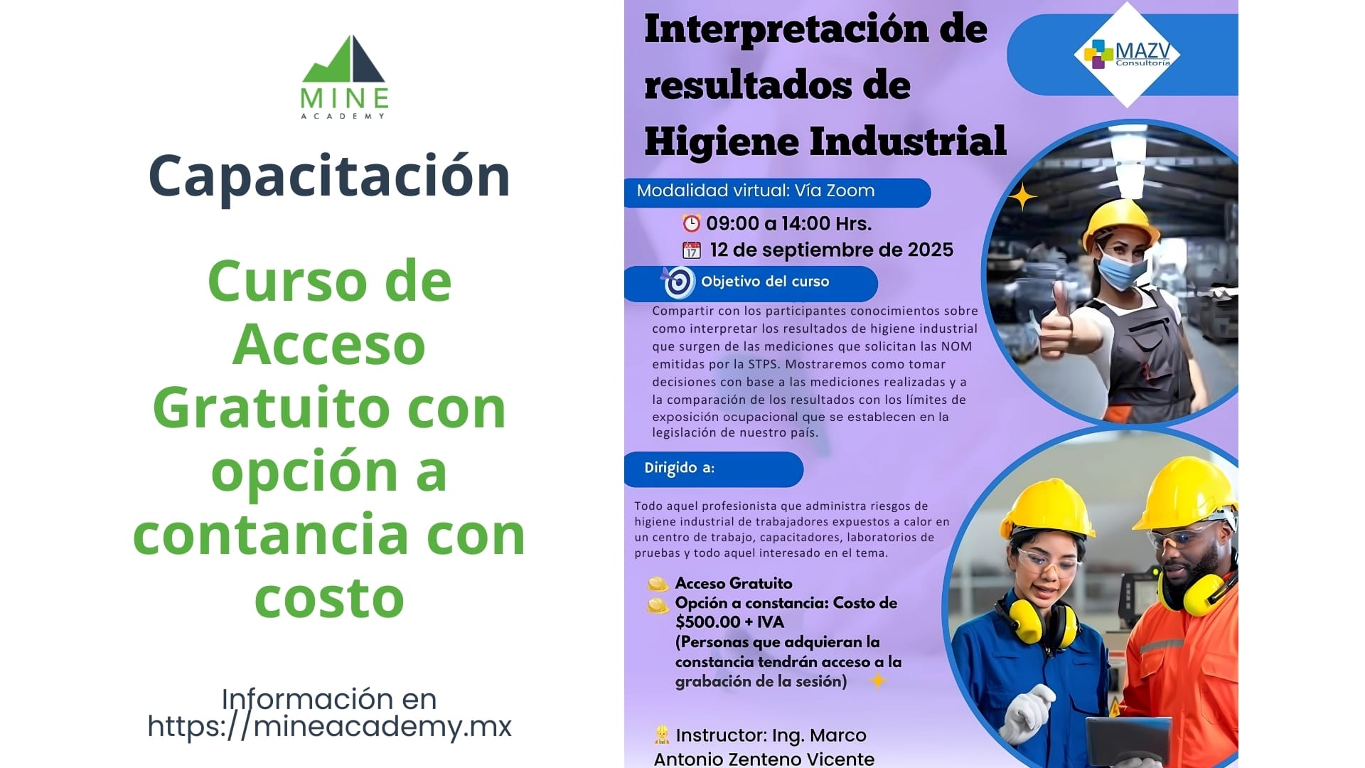 Curso: Interpretación de resultados de Higiene Industrial, acceso gratuito