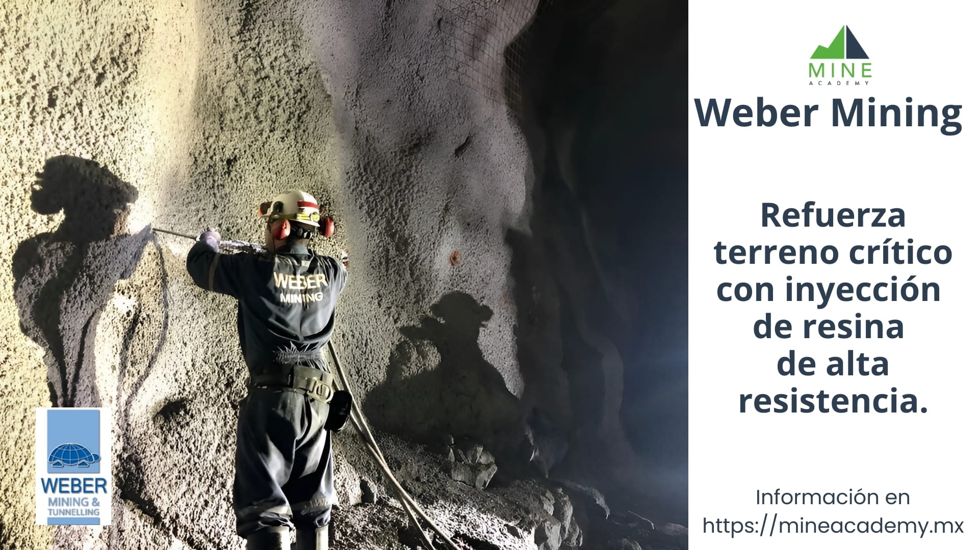 Weber Mining refuerza terreno crítico con inyección de resina de alta resistencia