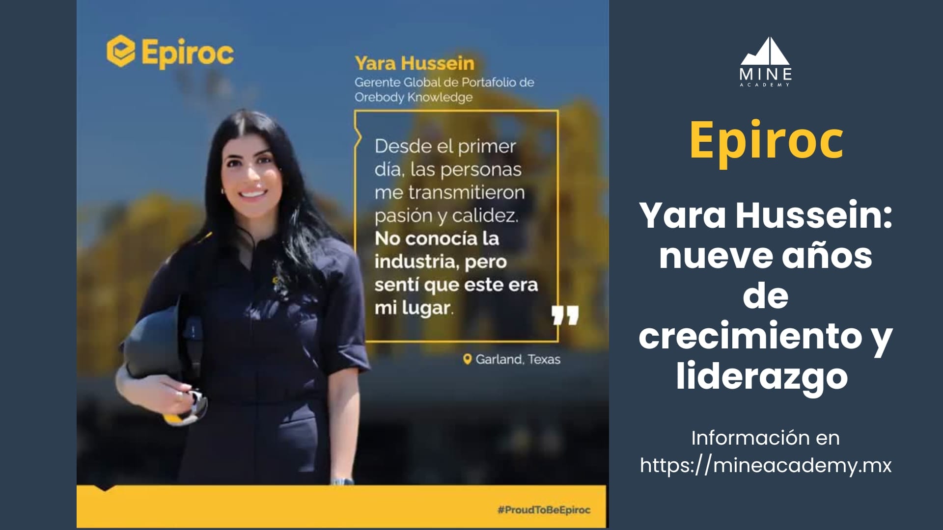 Yara Hussein: nueve años de crecimiento y liderazgo en Epiroc