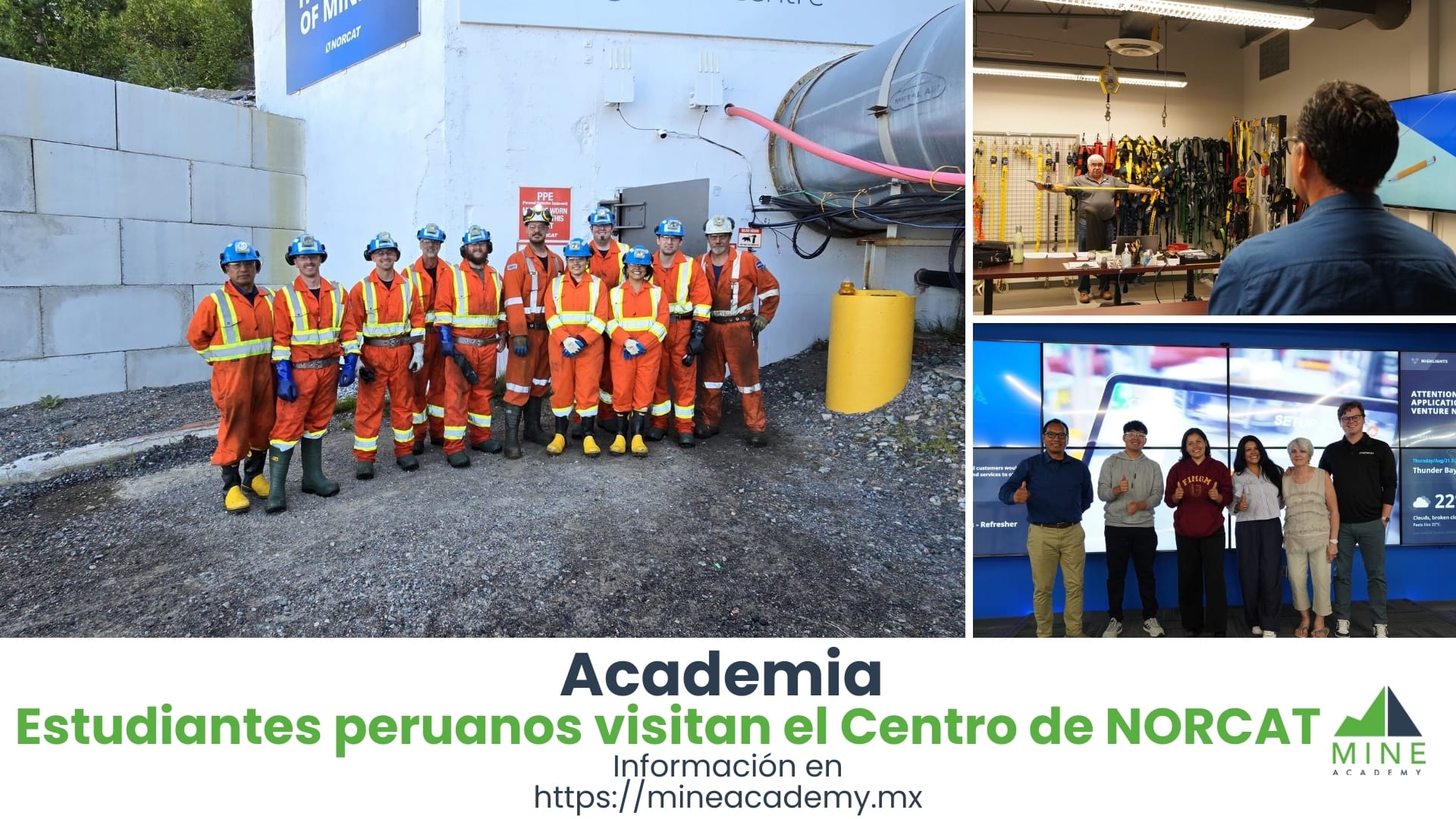 Estudiantes peruanos visitan el Centro Subterráneo de NORCAT en Canadá